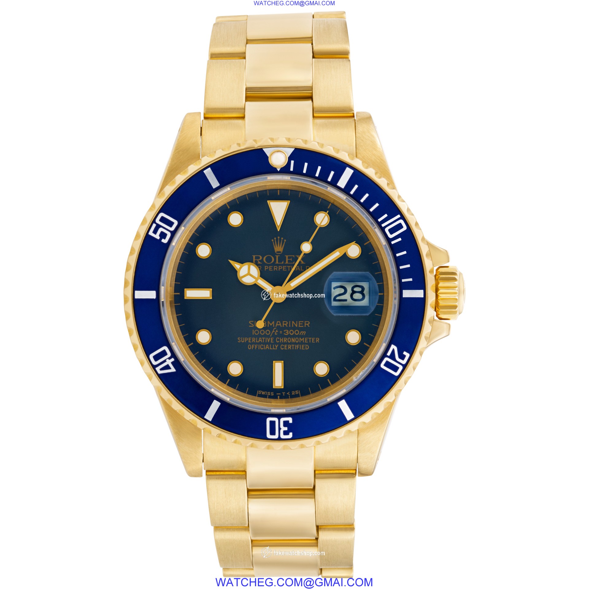 Rolex 16808 Submariner Automatic Male 18k yellow gold 2