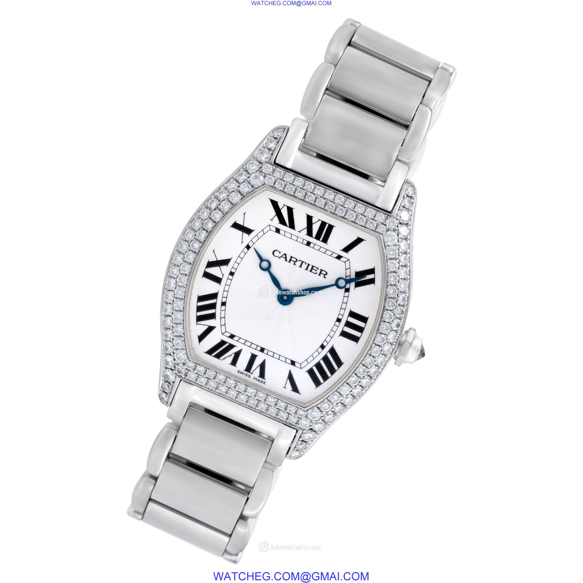 Cartier 2497 Tortue Manual Unisex 18k White Gold 2
