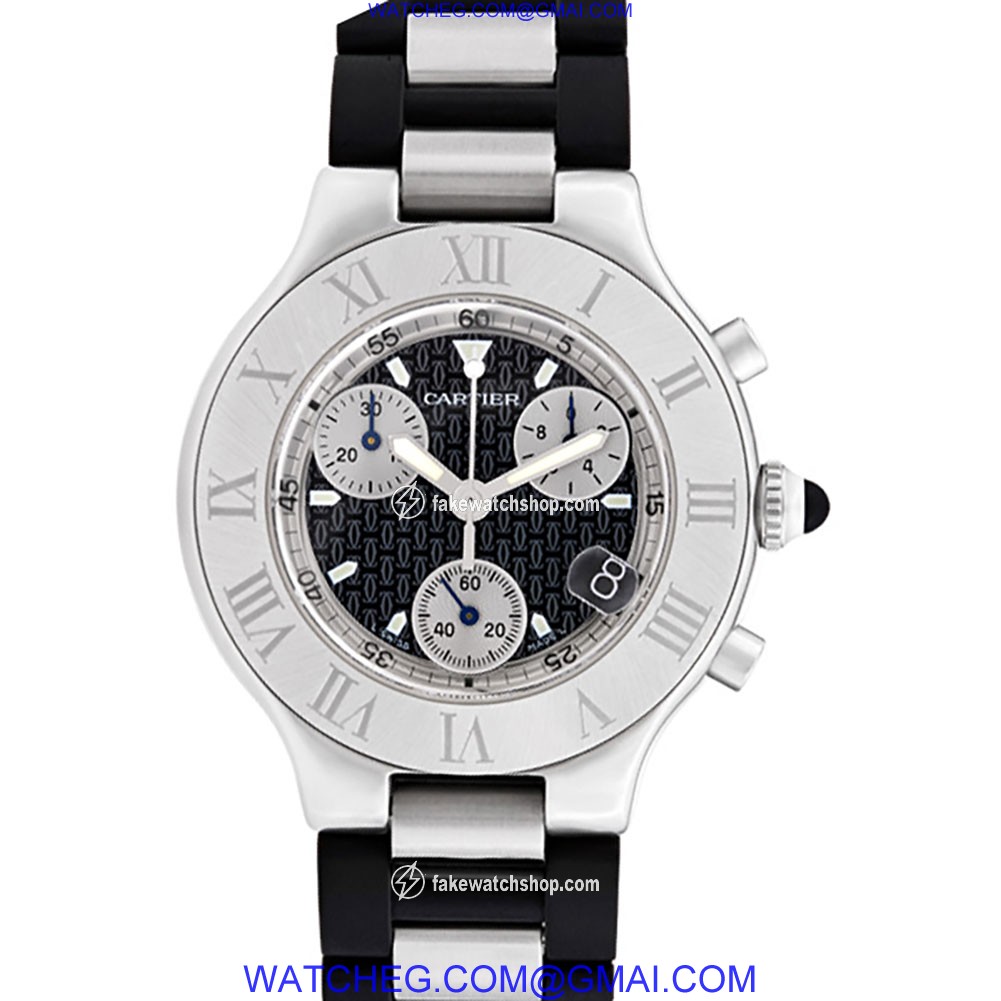 Cartier w510125u2 Chronoscaph 21 Quartz Unisex Stainless Steel 2