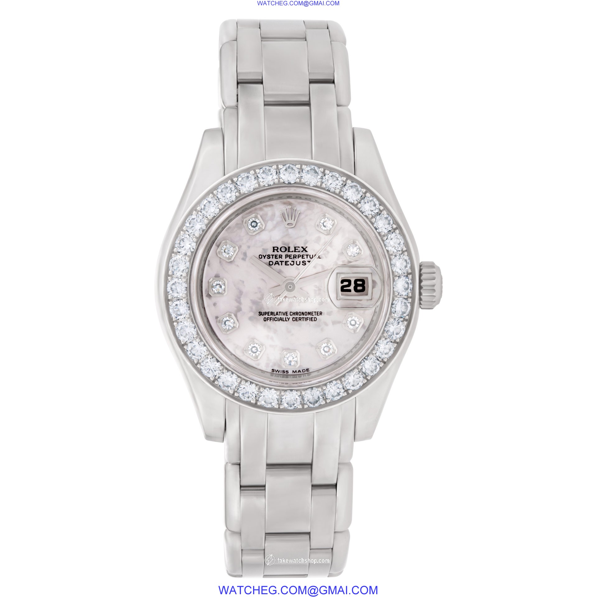 Rolex 80299 Pearlmaster Automatic Female 18k White Gold 2