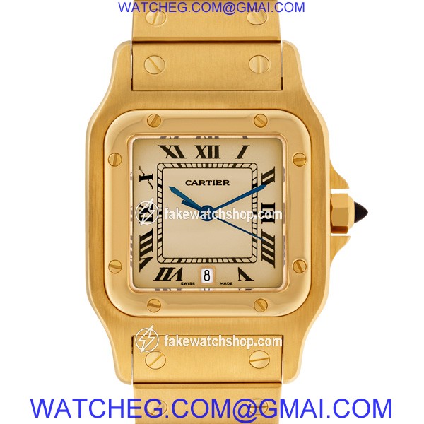 Cartier 887901 Santos Quartz Male 18k yellow gold 2