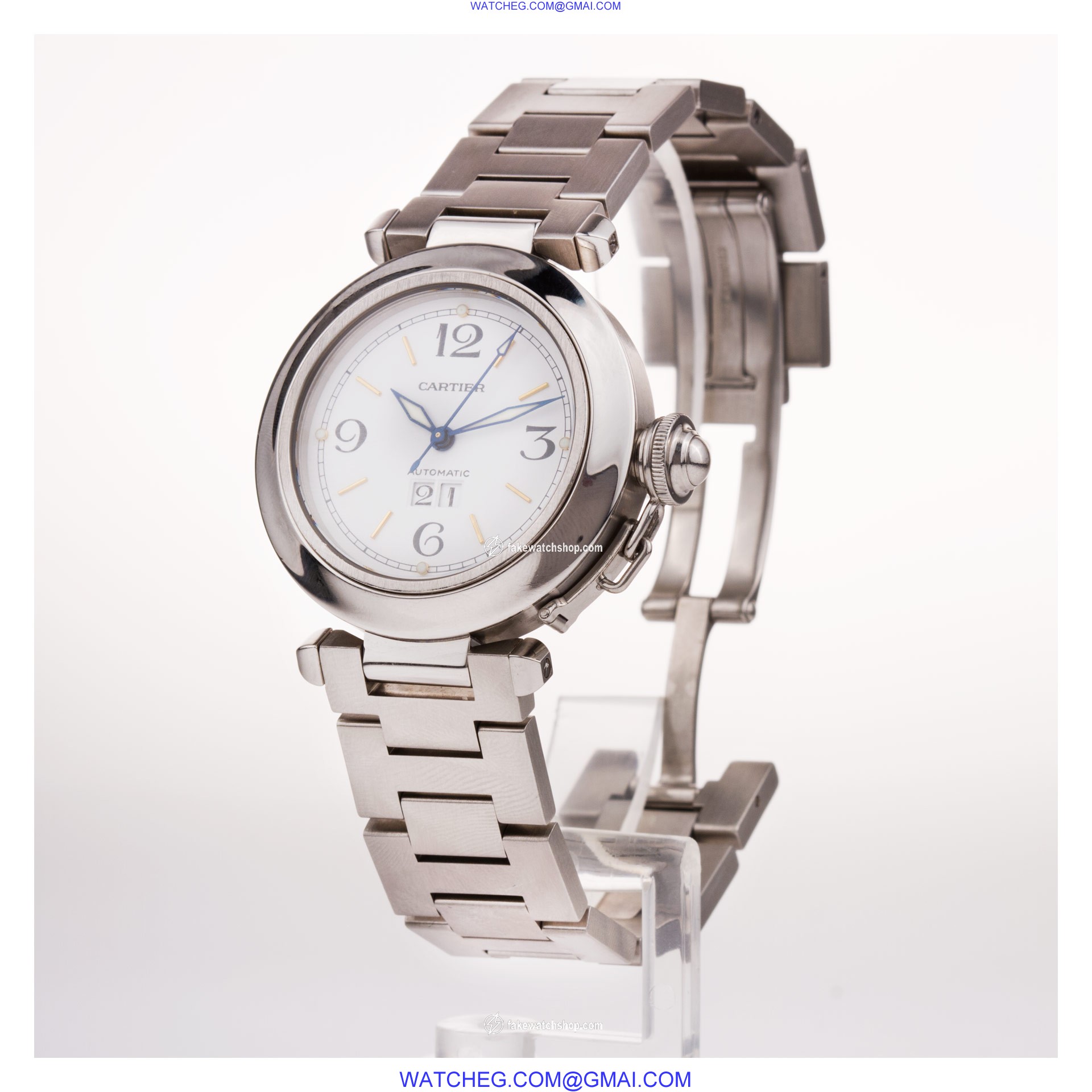 Cartier 2475 Pasha Automatic Unisex Stainless Steel 2