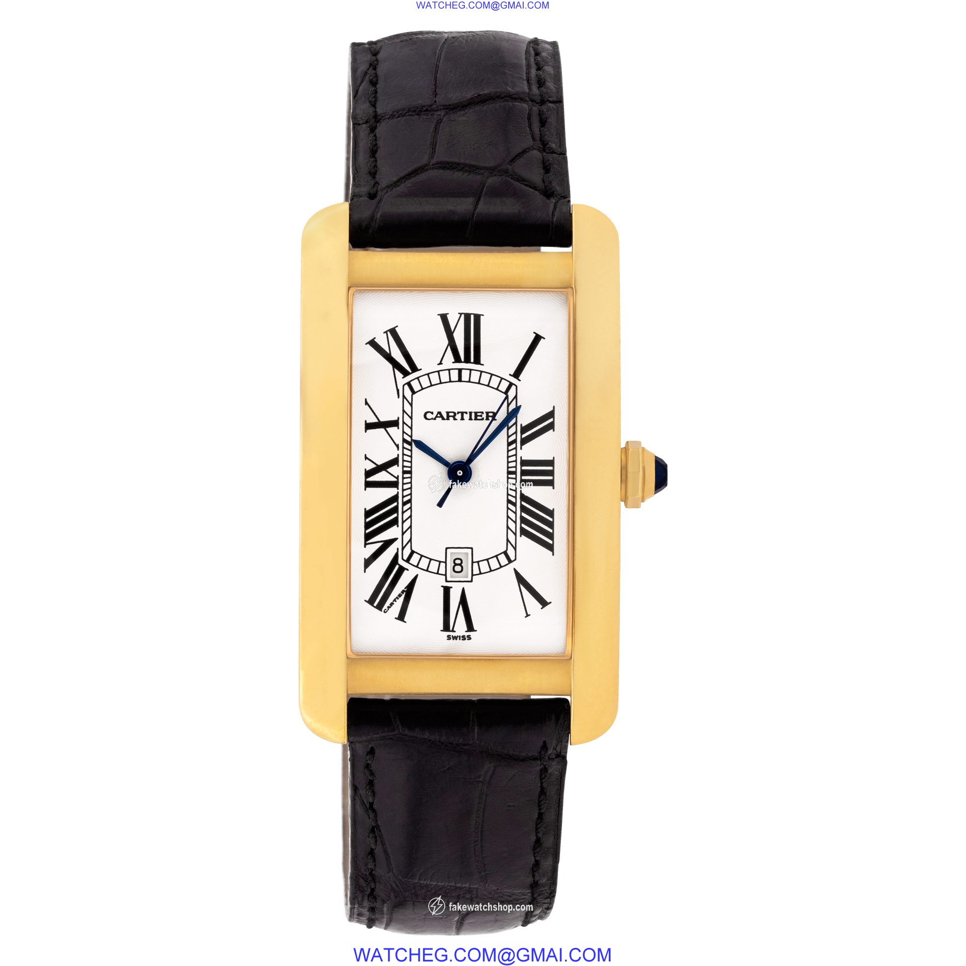 Cartier 1740 Tank Americaine Automatic Unisex 18k yellow gold 2