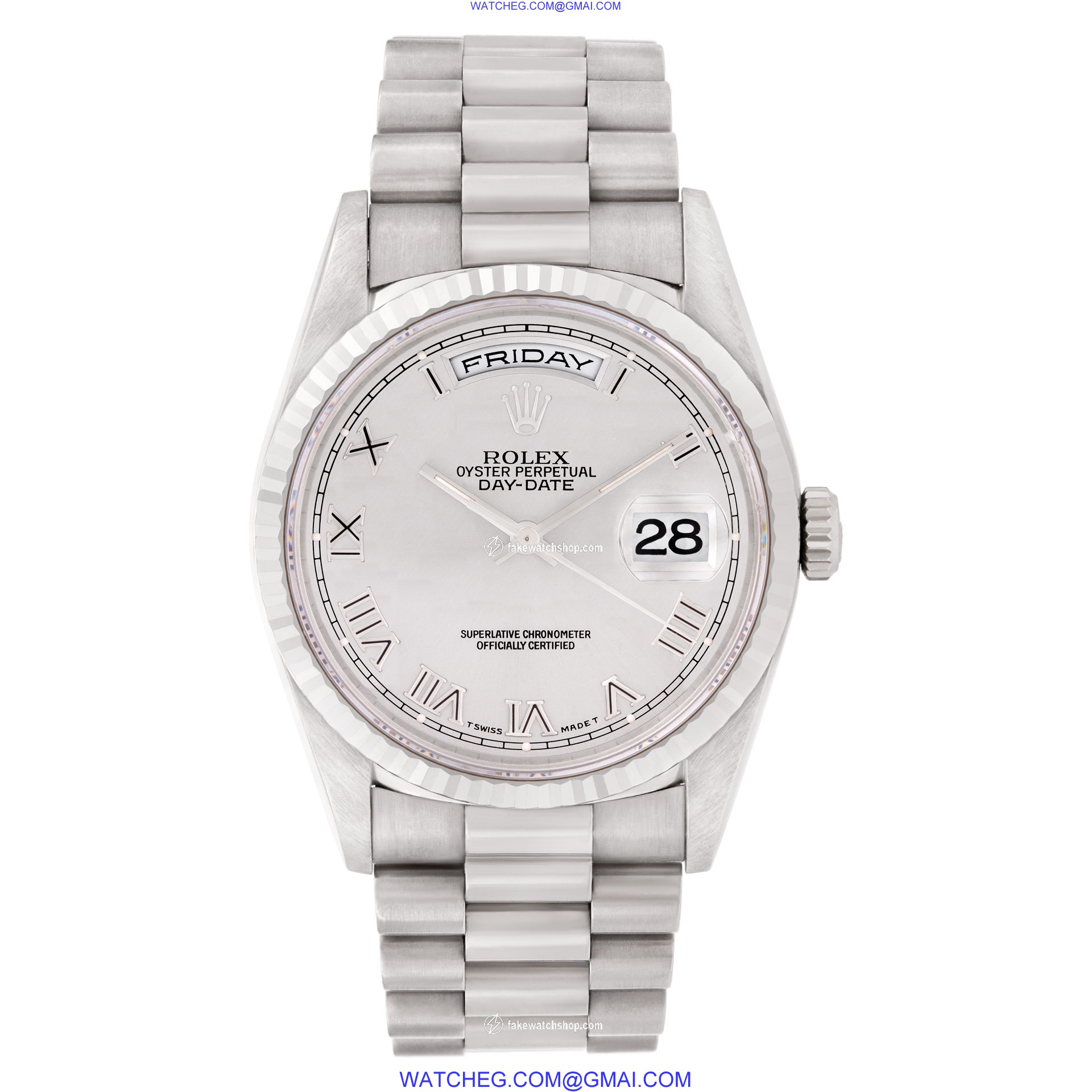 Rolex 18239 Day-Date Automatic Male 18k White Gold 2