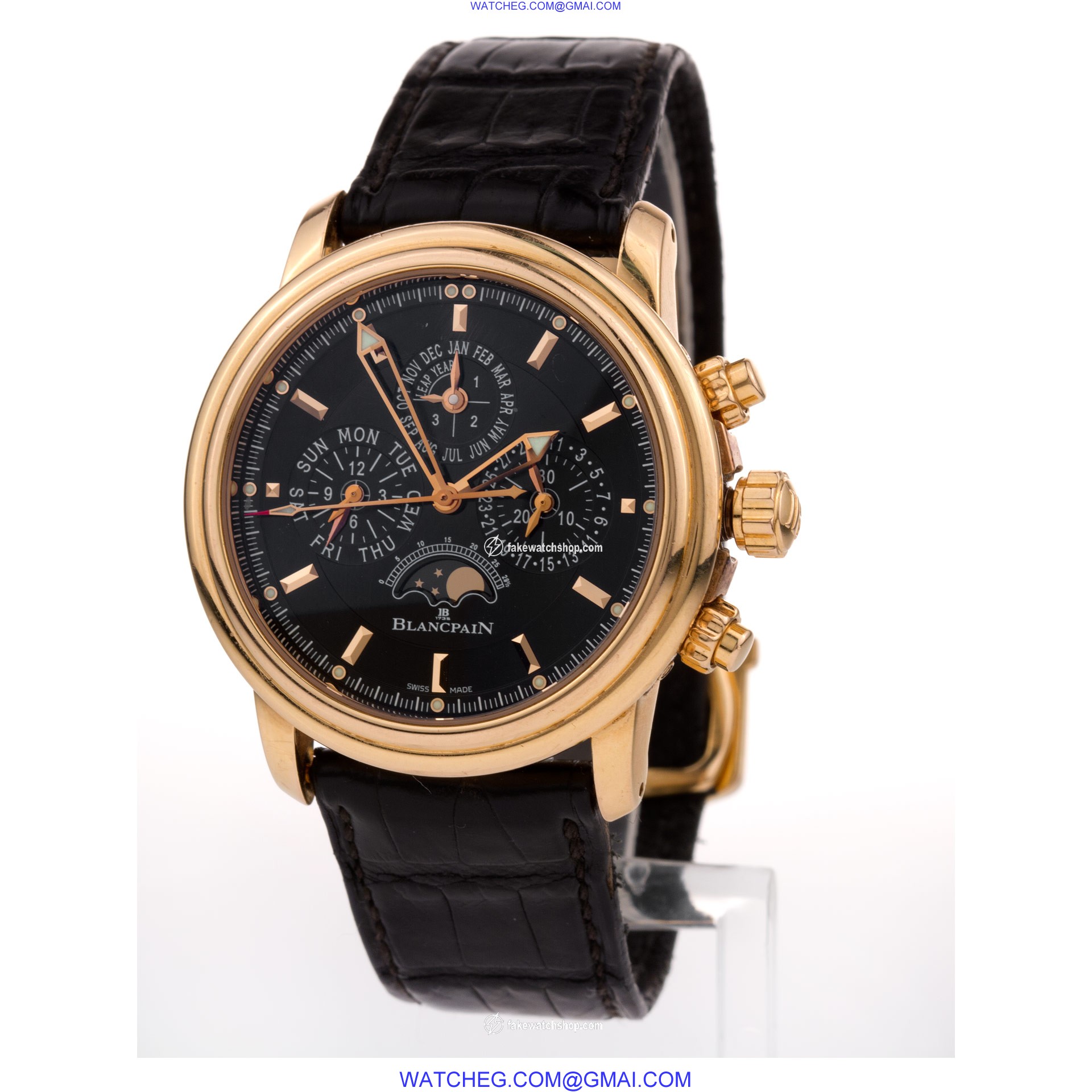 Blancpain 2685F-3630-53B Leman Automatic Male 18k rose gold 2