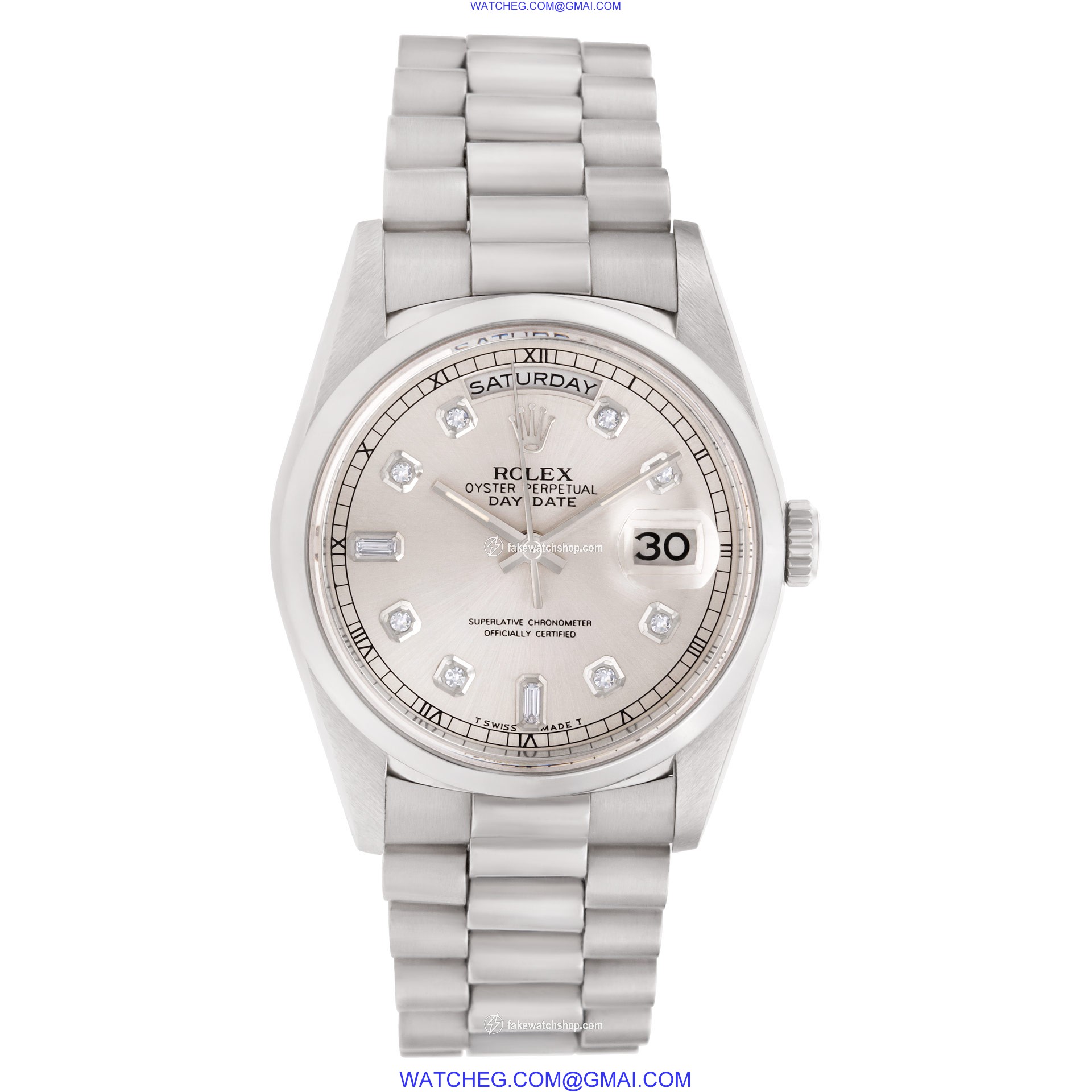 Rolex 18239 Day-Date Automatic Male 18k White Gold 2