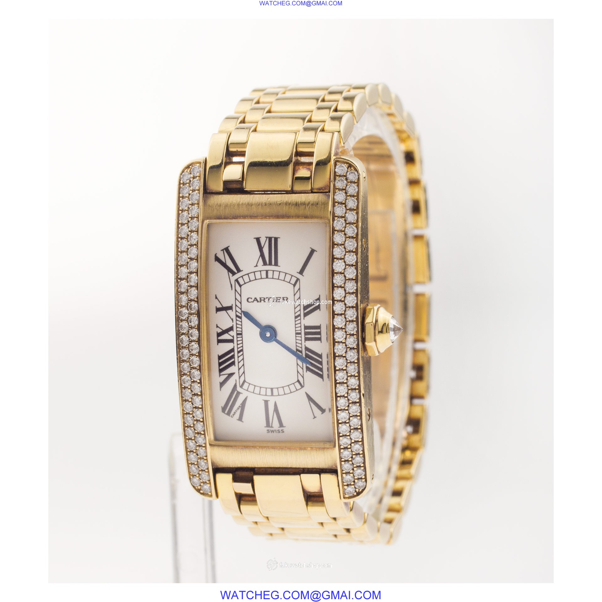 Cartier WB7071K2 Tank American Quartz Female 18k yellow gold 2