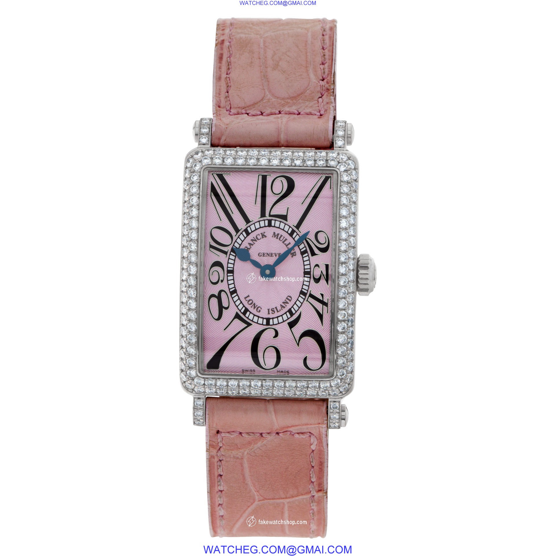 Franck Muller 902 QZ D Long Island Quartz Female 18k White Gold 2