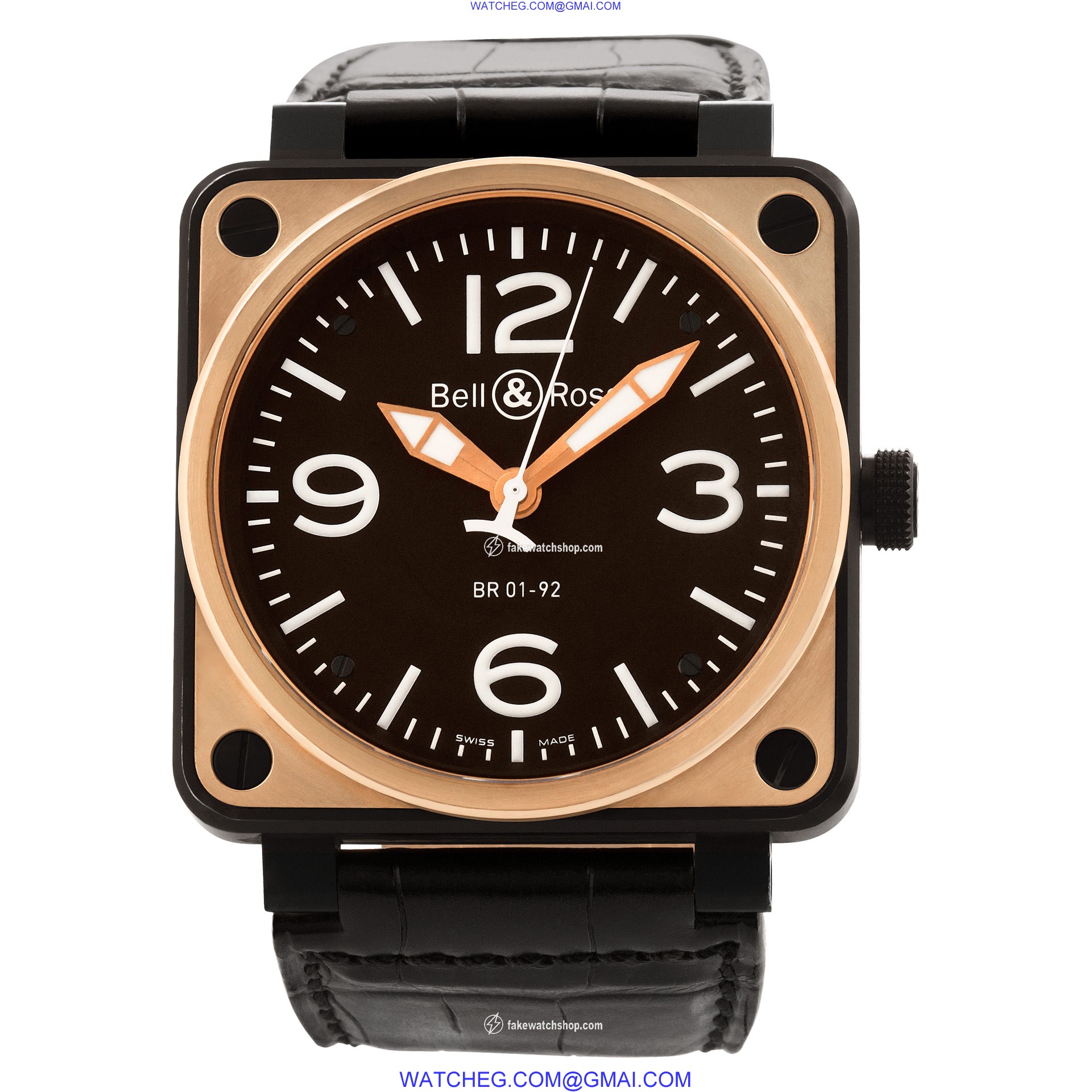 Bell & Ross BR01-92 Aviation Automatic Male 18K Rose gold & Carbon 2