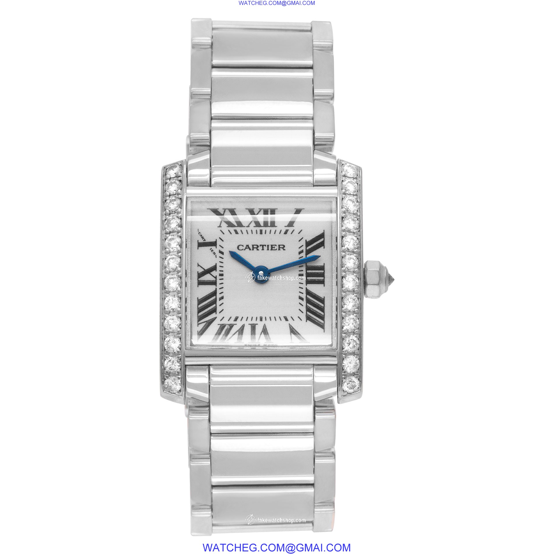 Cartier WE1002S3 Tank Francaise Quartz Female 18k White Gold 2