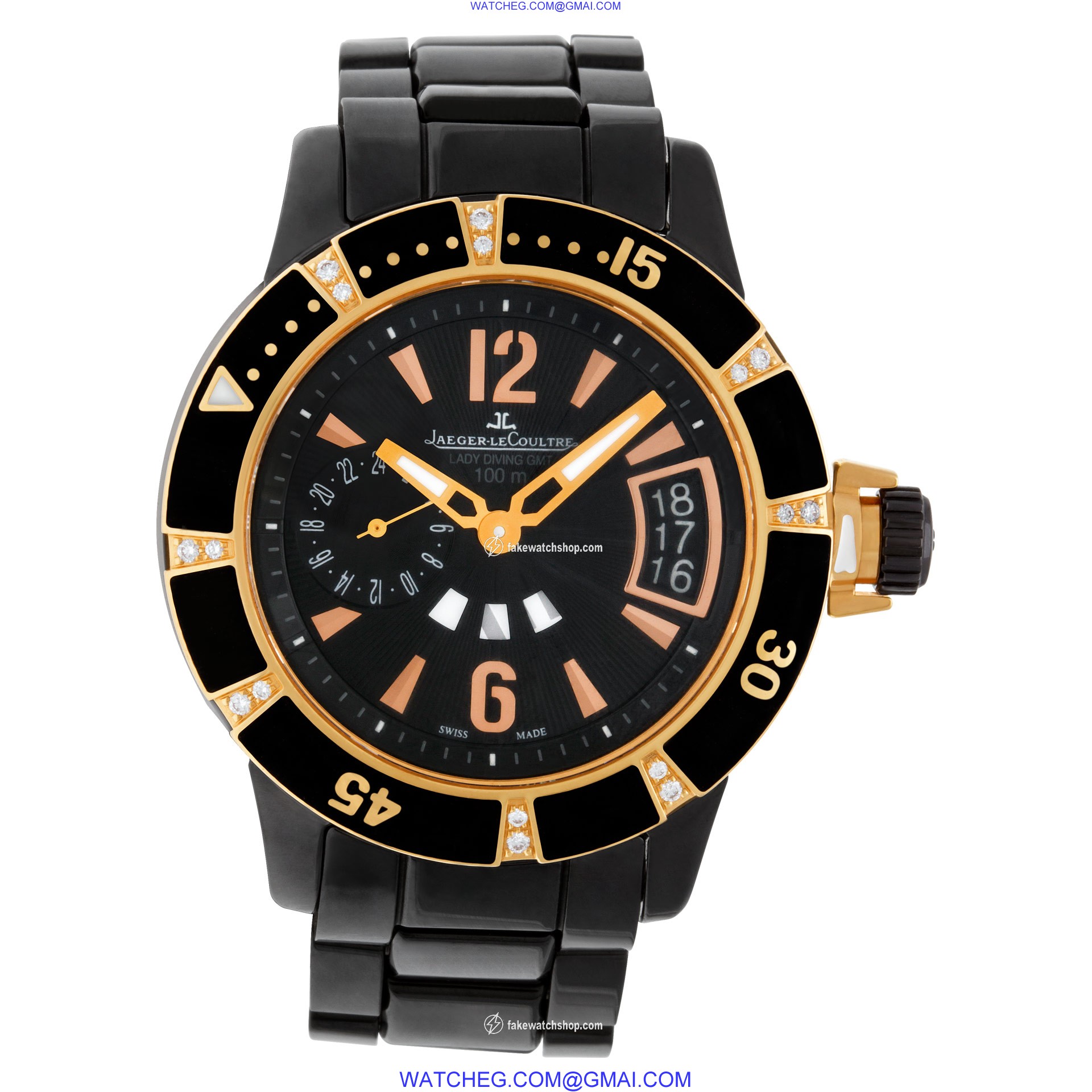 Jaeger LeCoultre Q189LC70 (161.L.61.S) Lady Diver Automatic Female 18k rose gold & ceramic 2