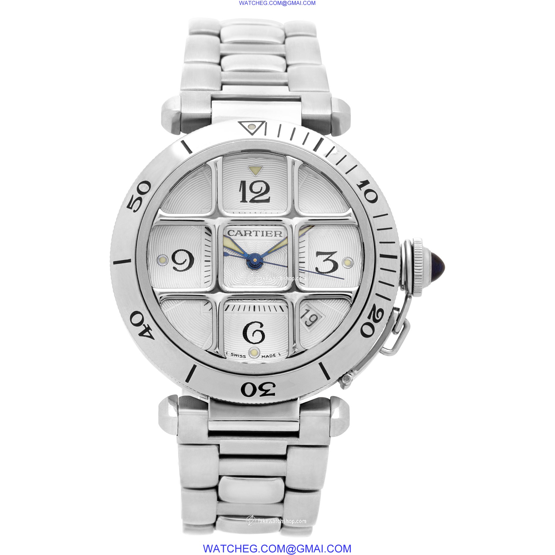 Cartier W31040H3 Pasha Automatic Unisex Stainless Steel 2