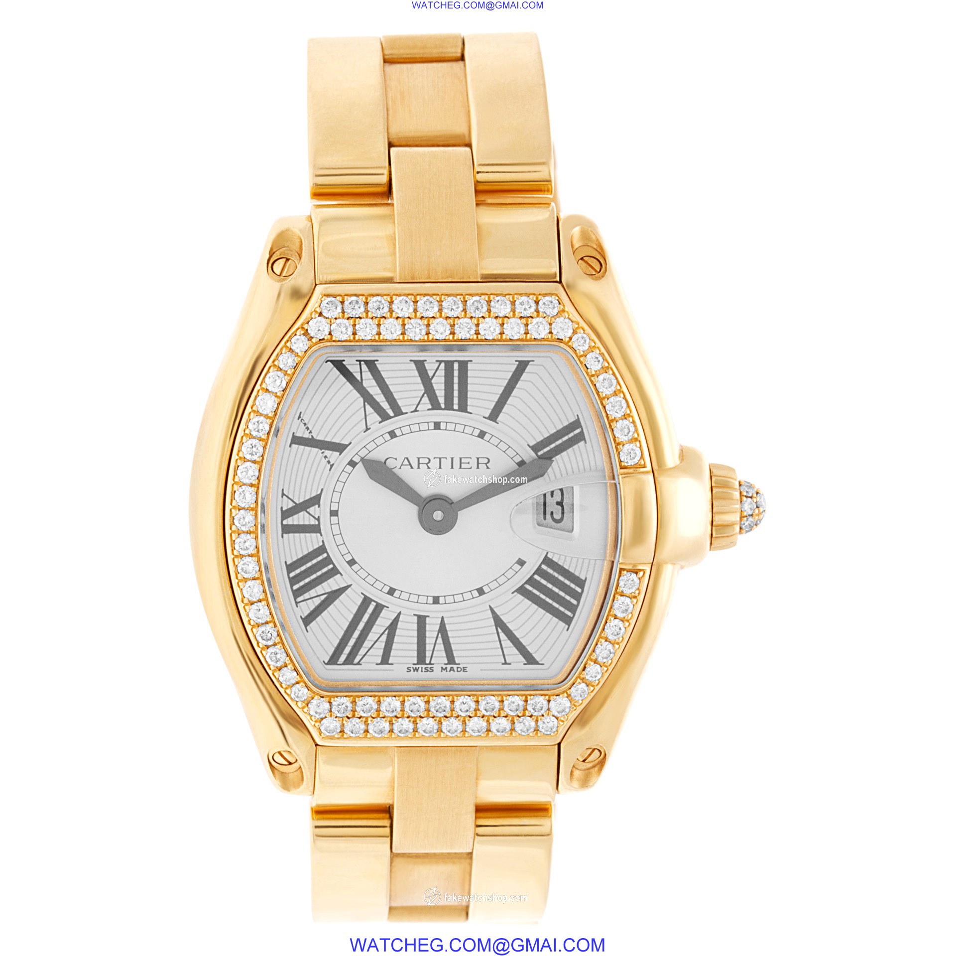 Cartier WE5001X1 Roadster Quartz Female 18k yellow gold 2
