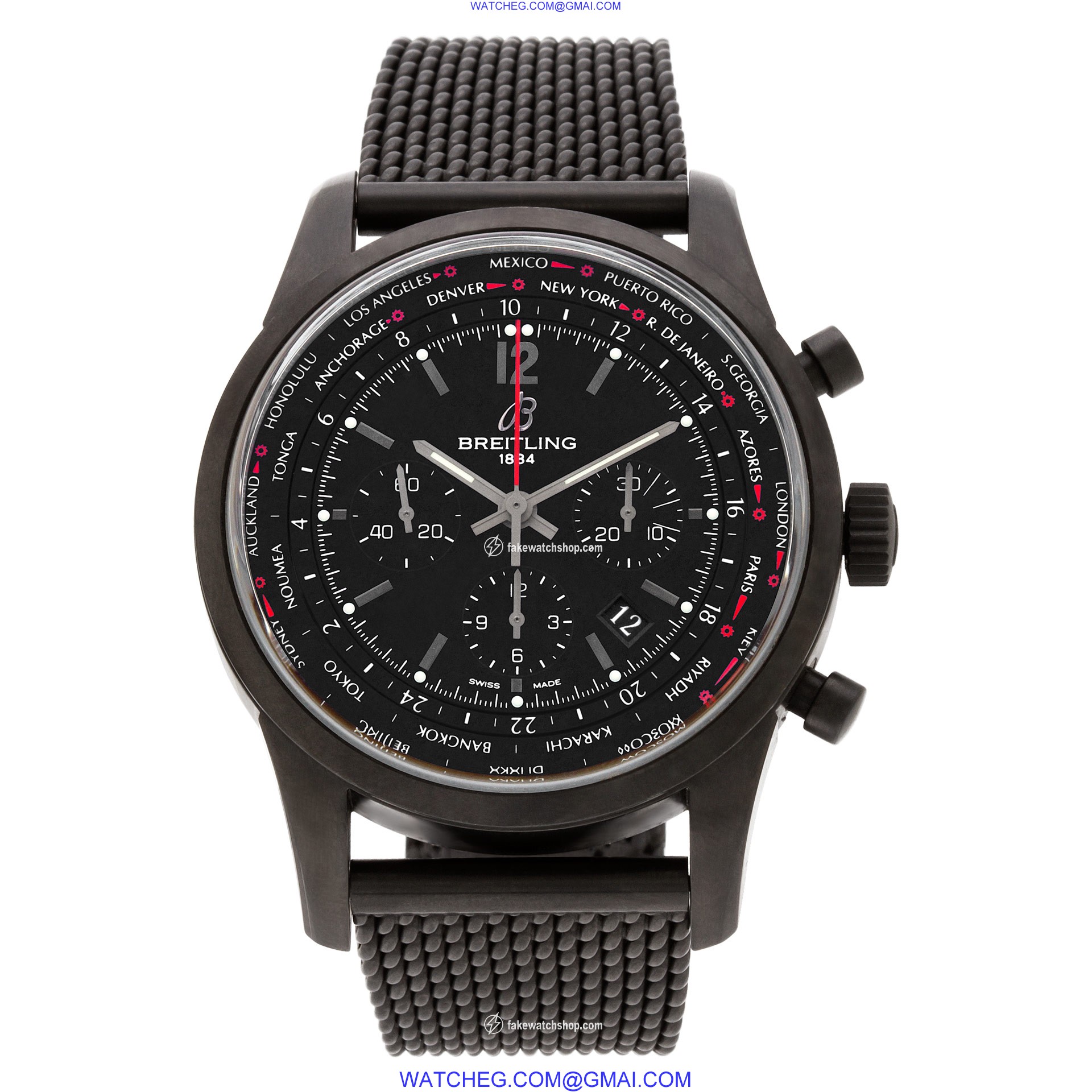 Breitling mb0510 Transocean Automatic Male Black PVD 2