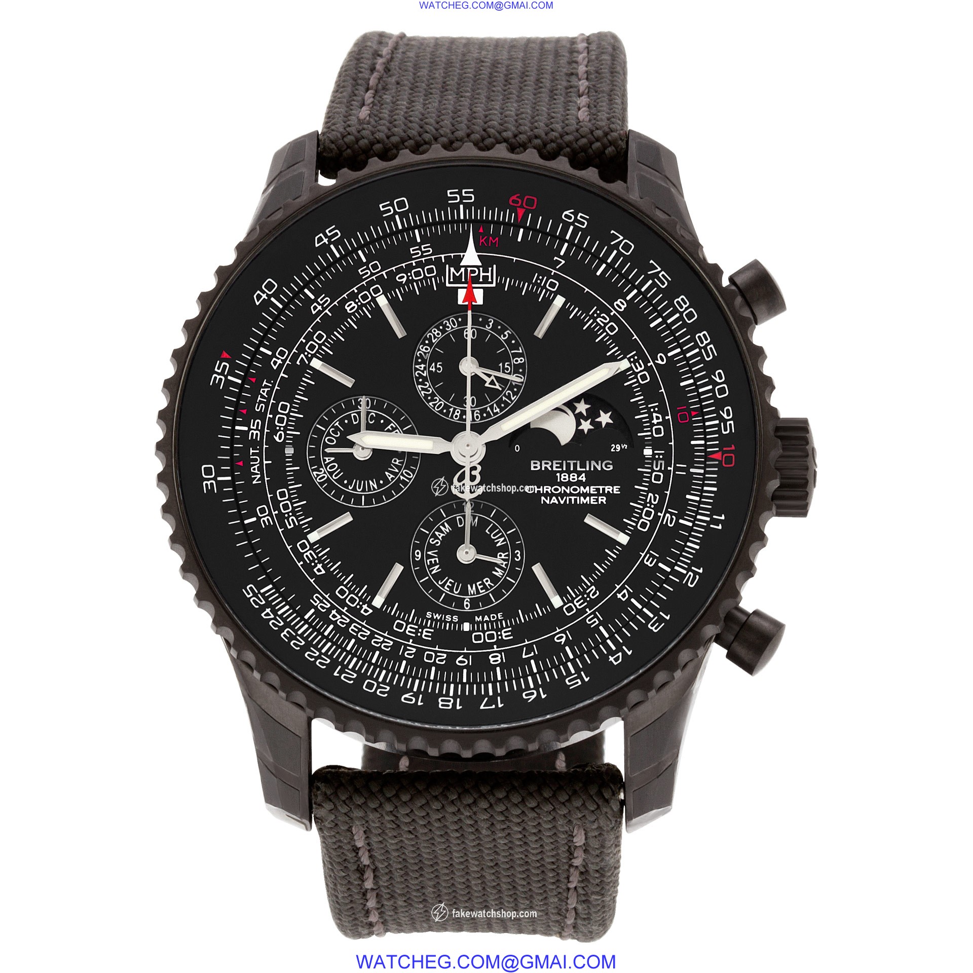 Breitling m19380 Navitimer Automatic Male Black PVD 2