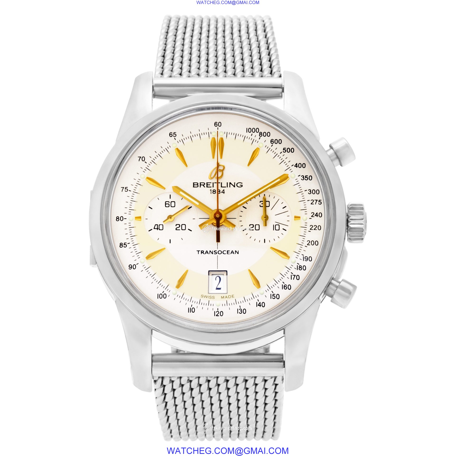Breitling AB015412/G784-154A Transocean Chronograph Automatic Male Stainless Steel 2