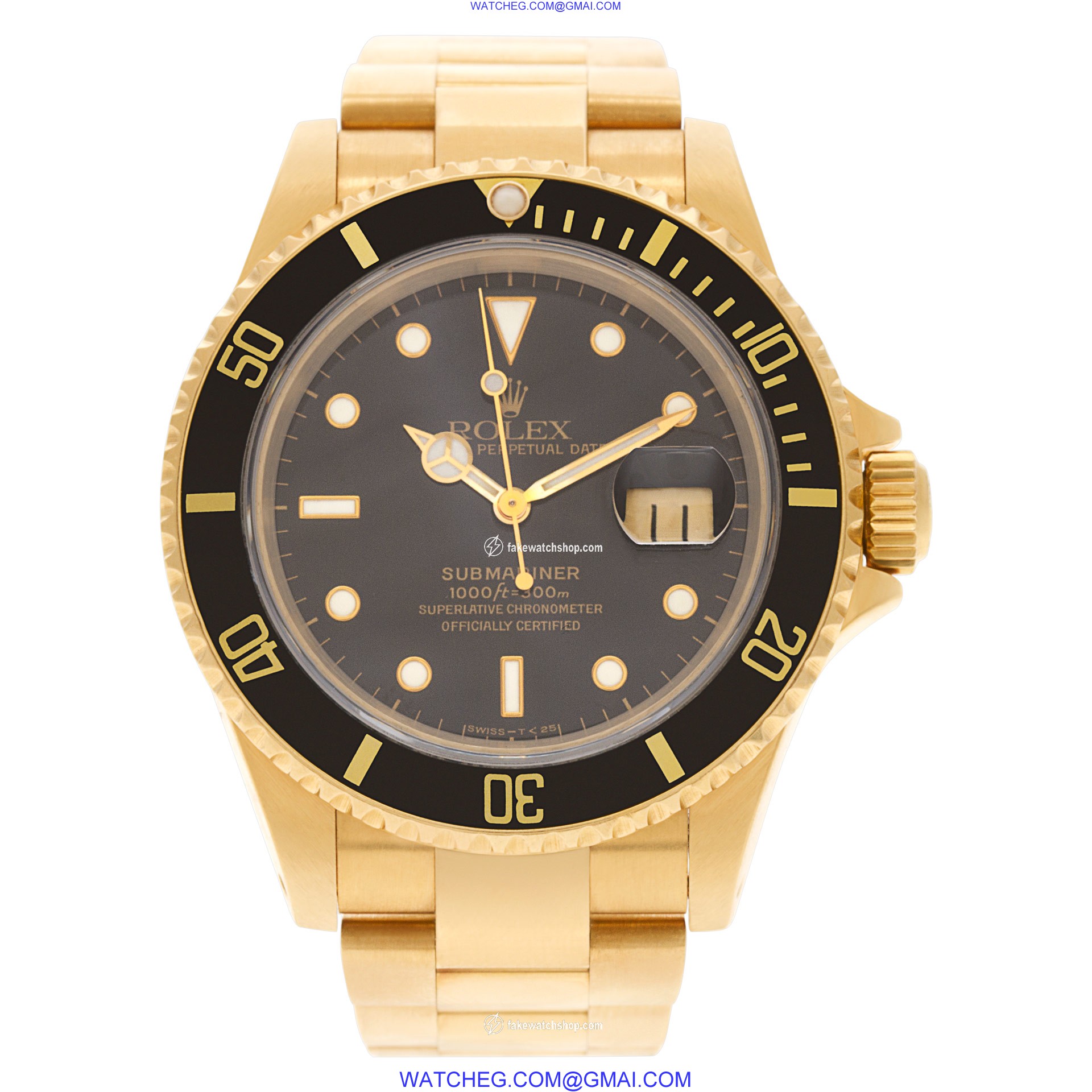Rolex 16618 Submariner Automatic Male 18k yellow gold 2