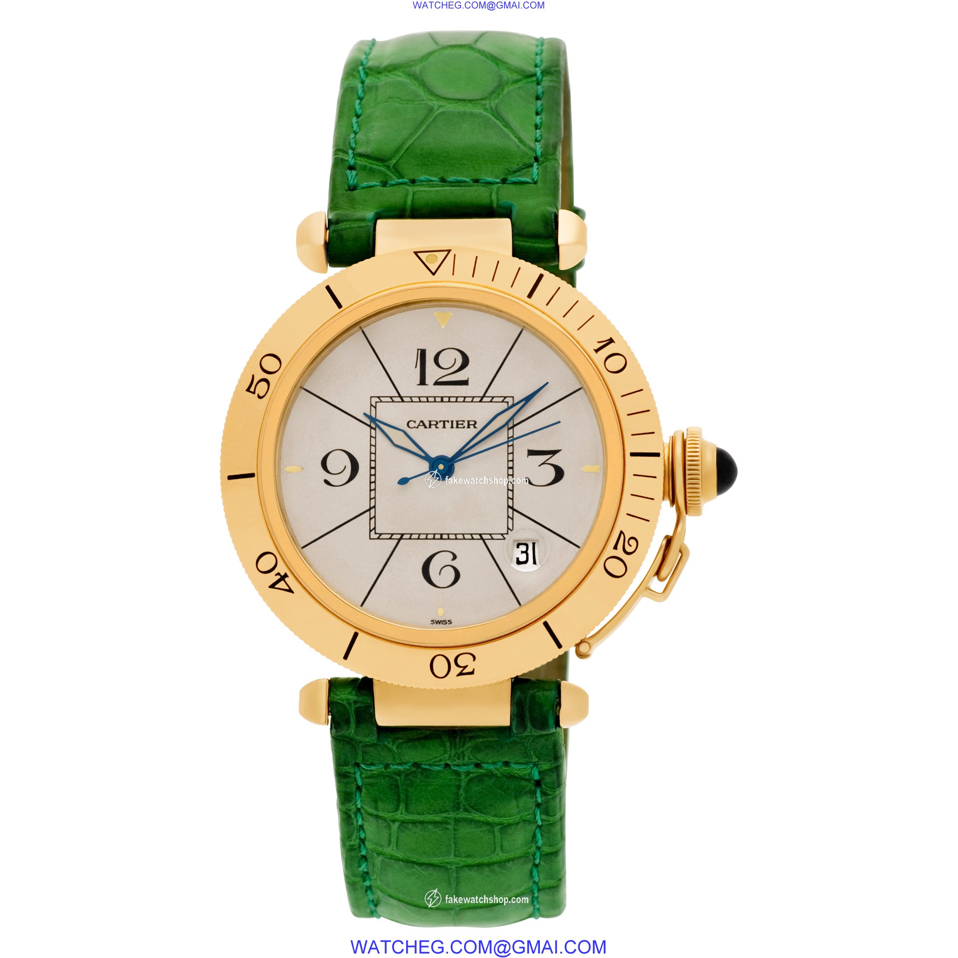 Cartier 1020 1 Pasha 38mm Automatic Female 18k yellow gold 2