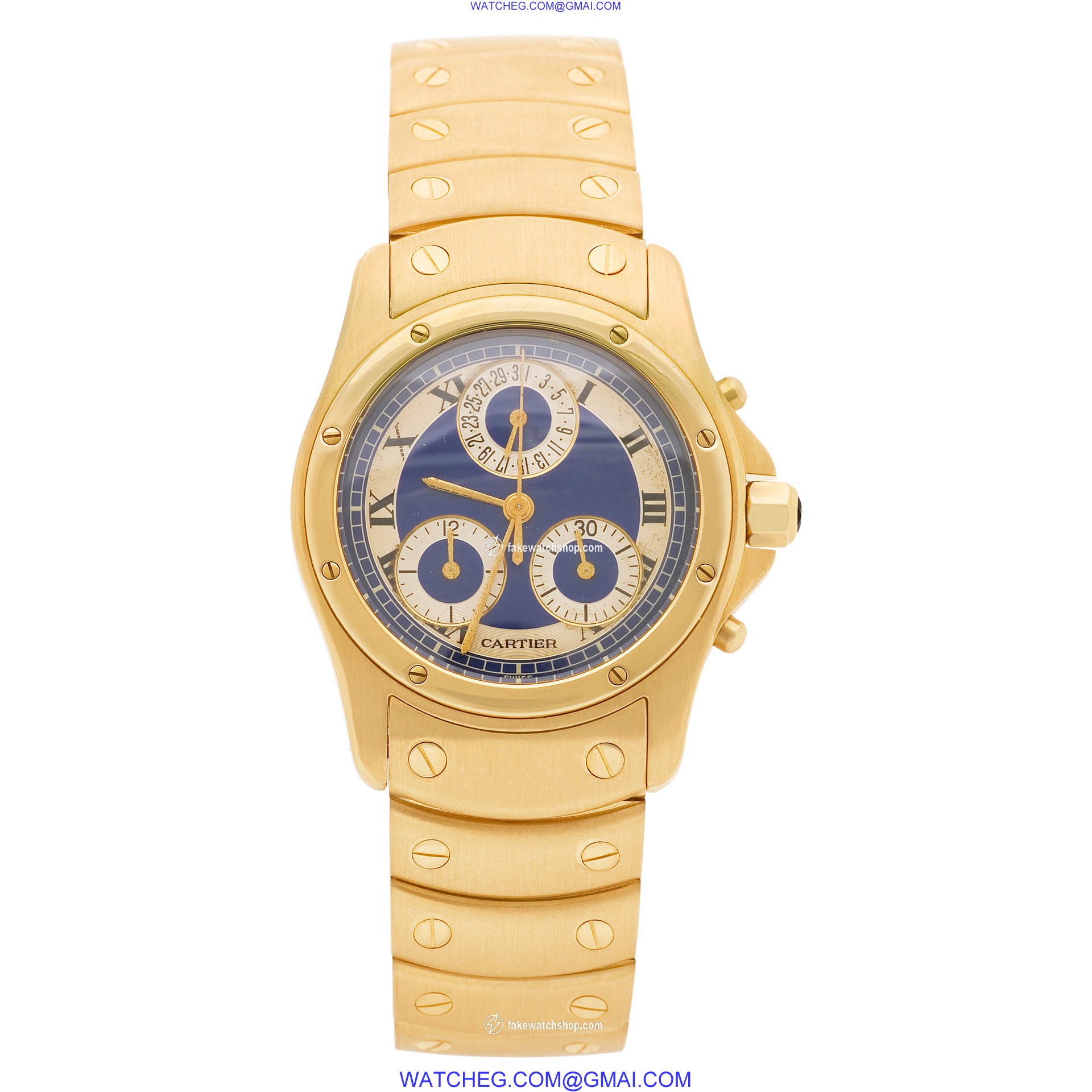 Cartier C4322 Santos Quartz Unisex 18k yellow gold 2