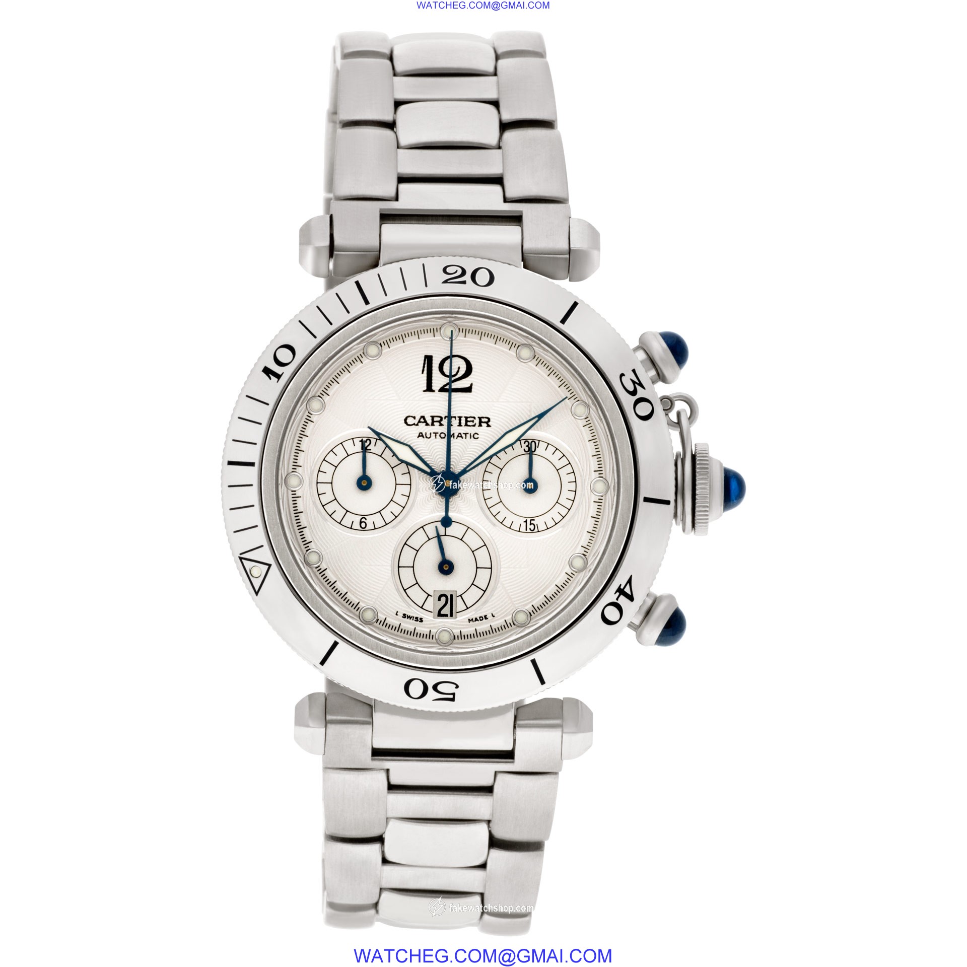 Cartier W31018H3 Pasha Chronograph Automatic Male Stainless Steel 2