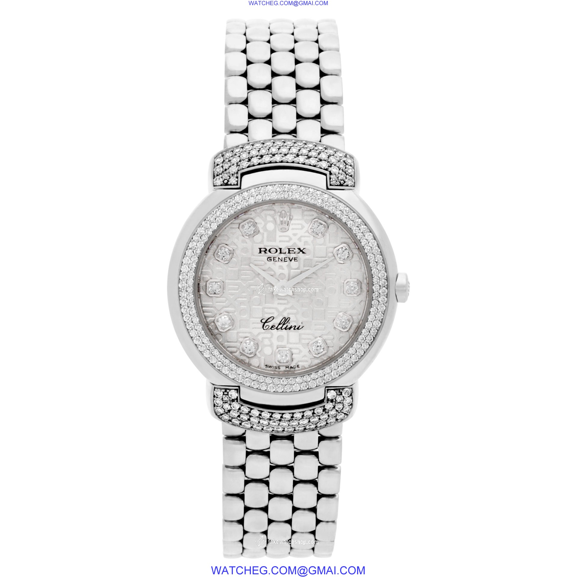 Rolex 6673 Cellini Quartz Female 18k White Gold 2