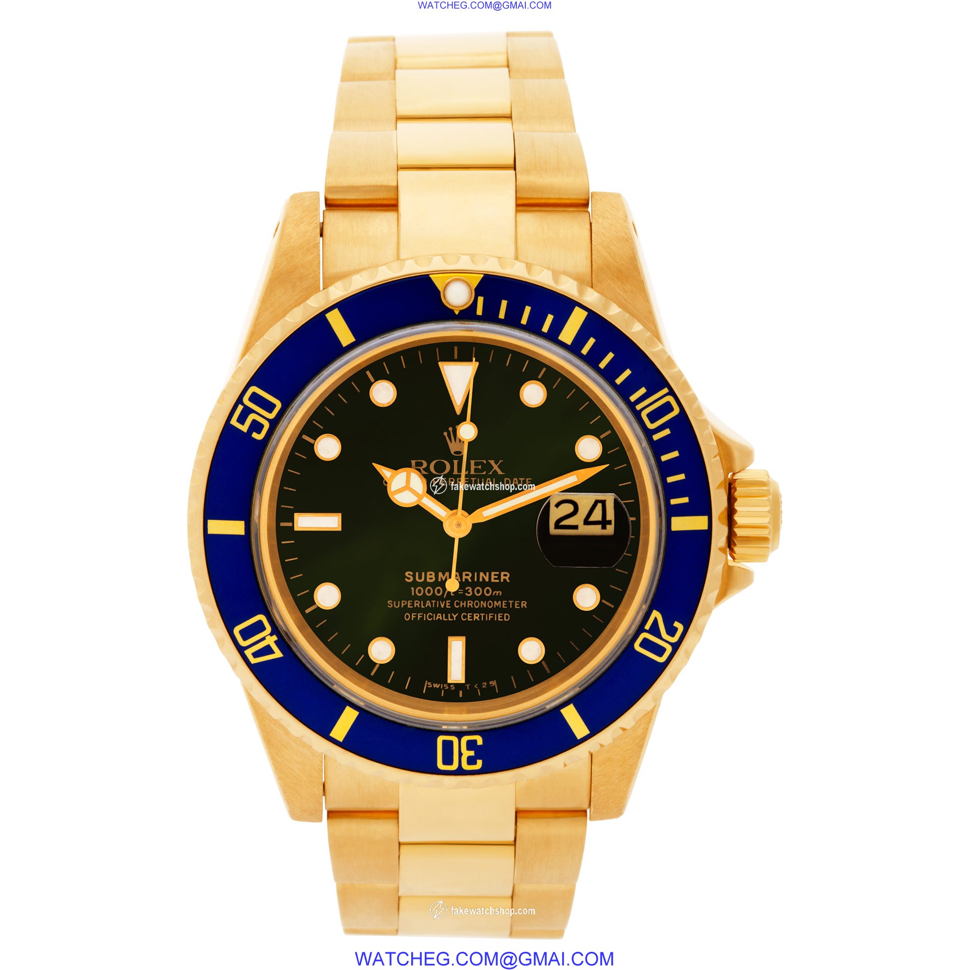 Rolex 16808 Submariner Automatic Male 18k yellow gold 2
