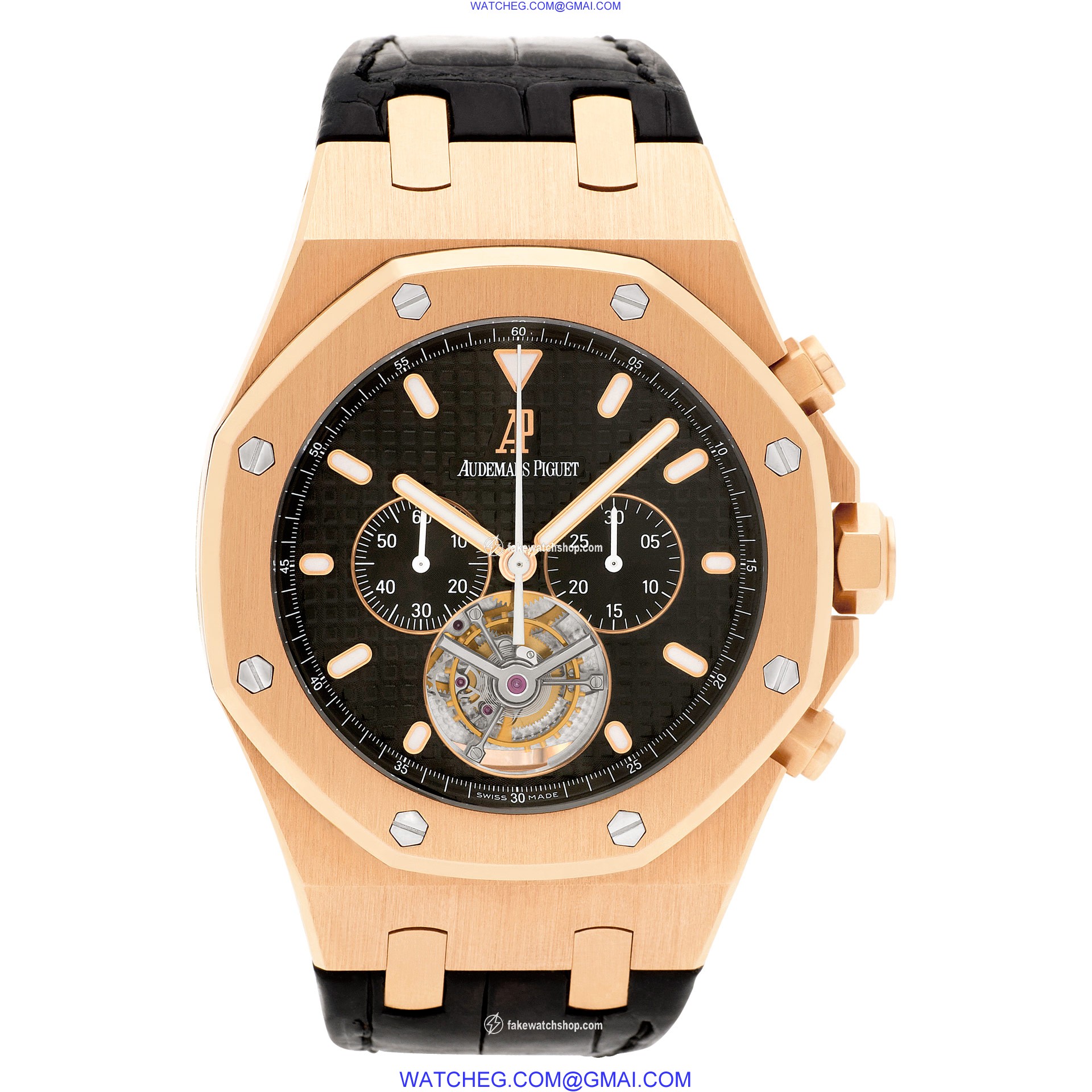 Audemars Piguet 25977OR.OO.D002CR.01 Royal Oak Tourbillon Manual Male 18k Pink Gold 2