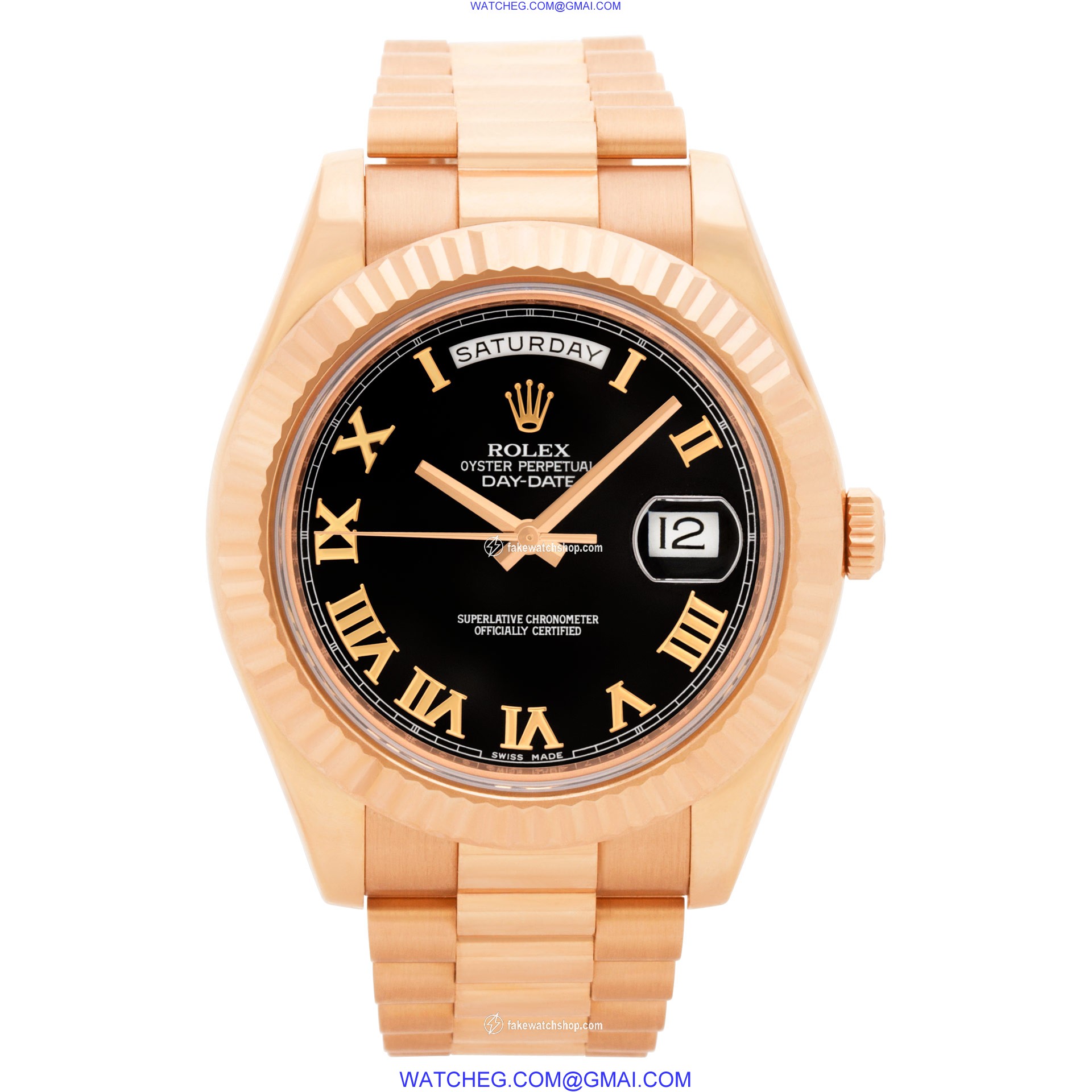 Rolex 218235 Day-Date II Automatic Male 18k rose gold 2