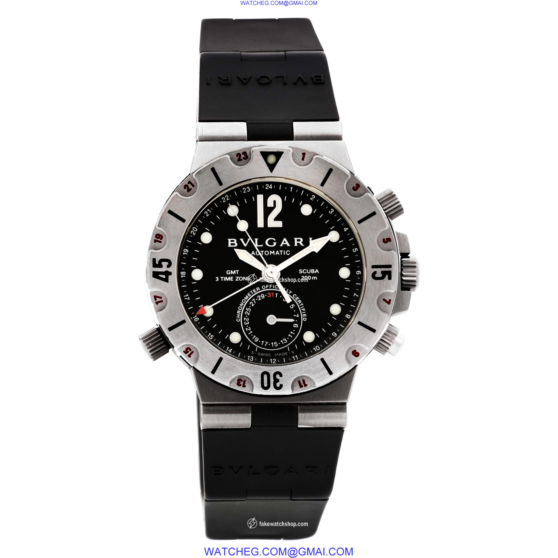 Bvlgari SD38 S GMT Scuba Automatic Unisex Stainless Steel 2
