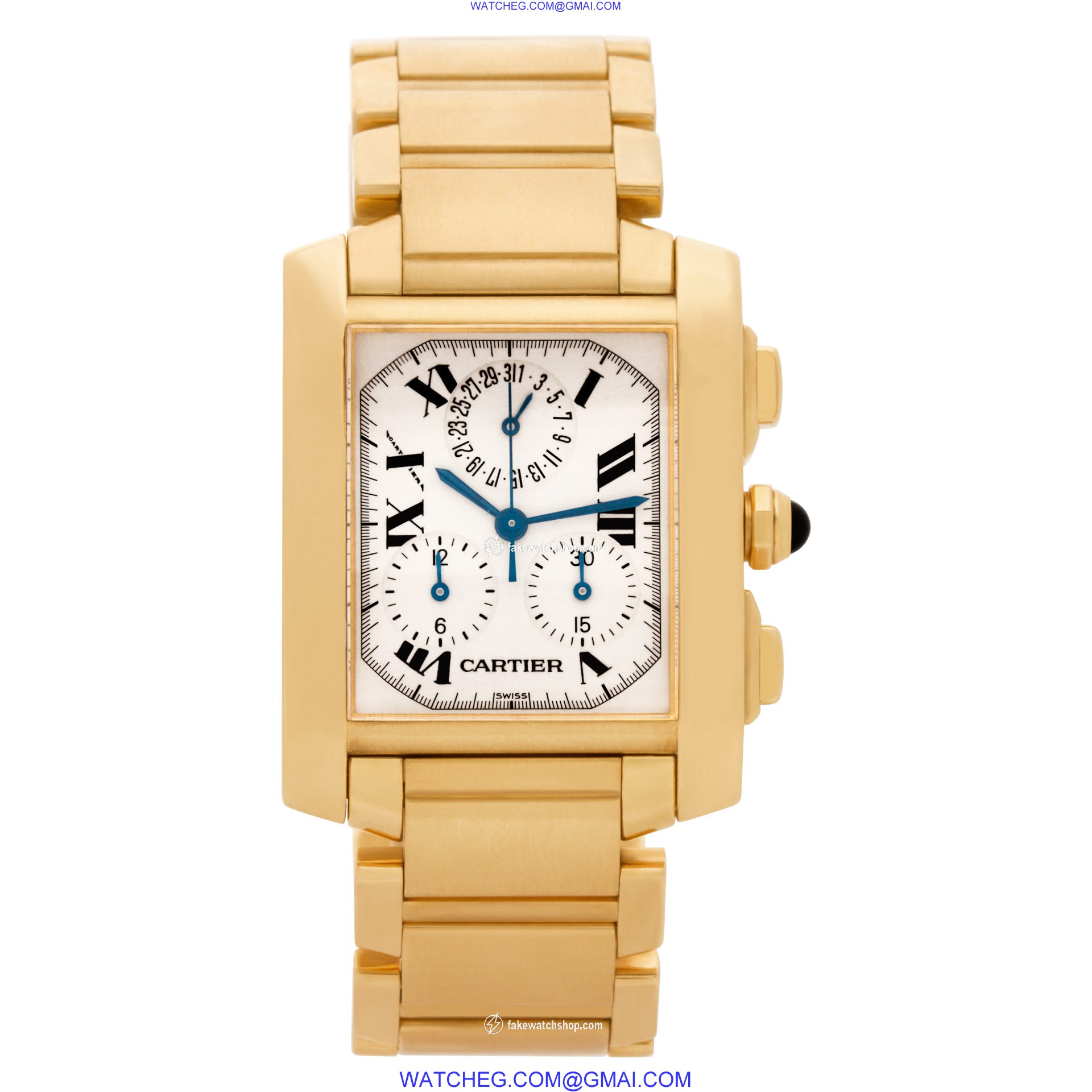 Cartier W50005R2 Tank Francaise Quartz Male 18k yellow gold 2