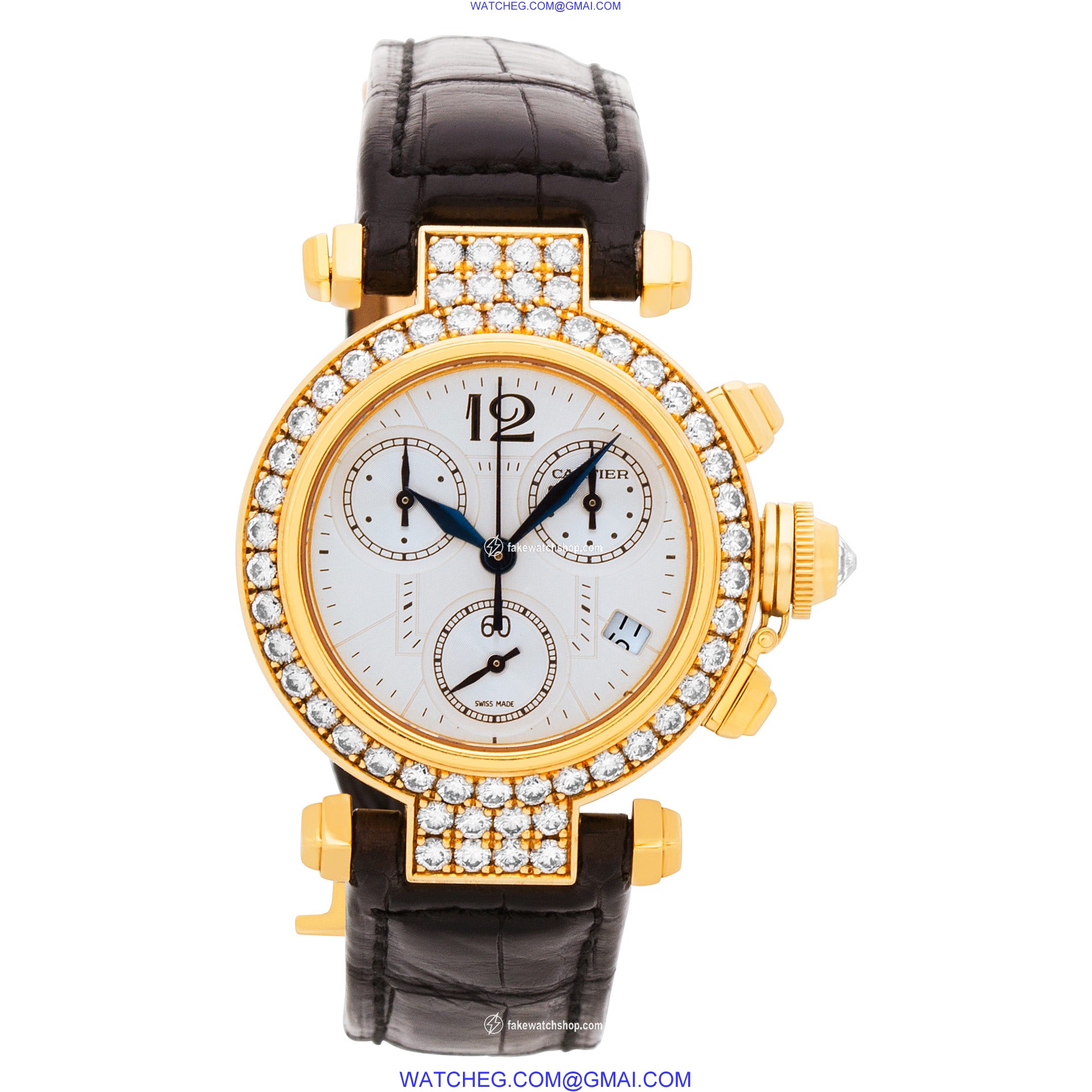 Cartier Cartier 2268 Pasha Chronograph Quartz Female 18k Yellow Gold 2