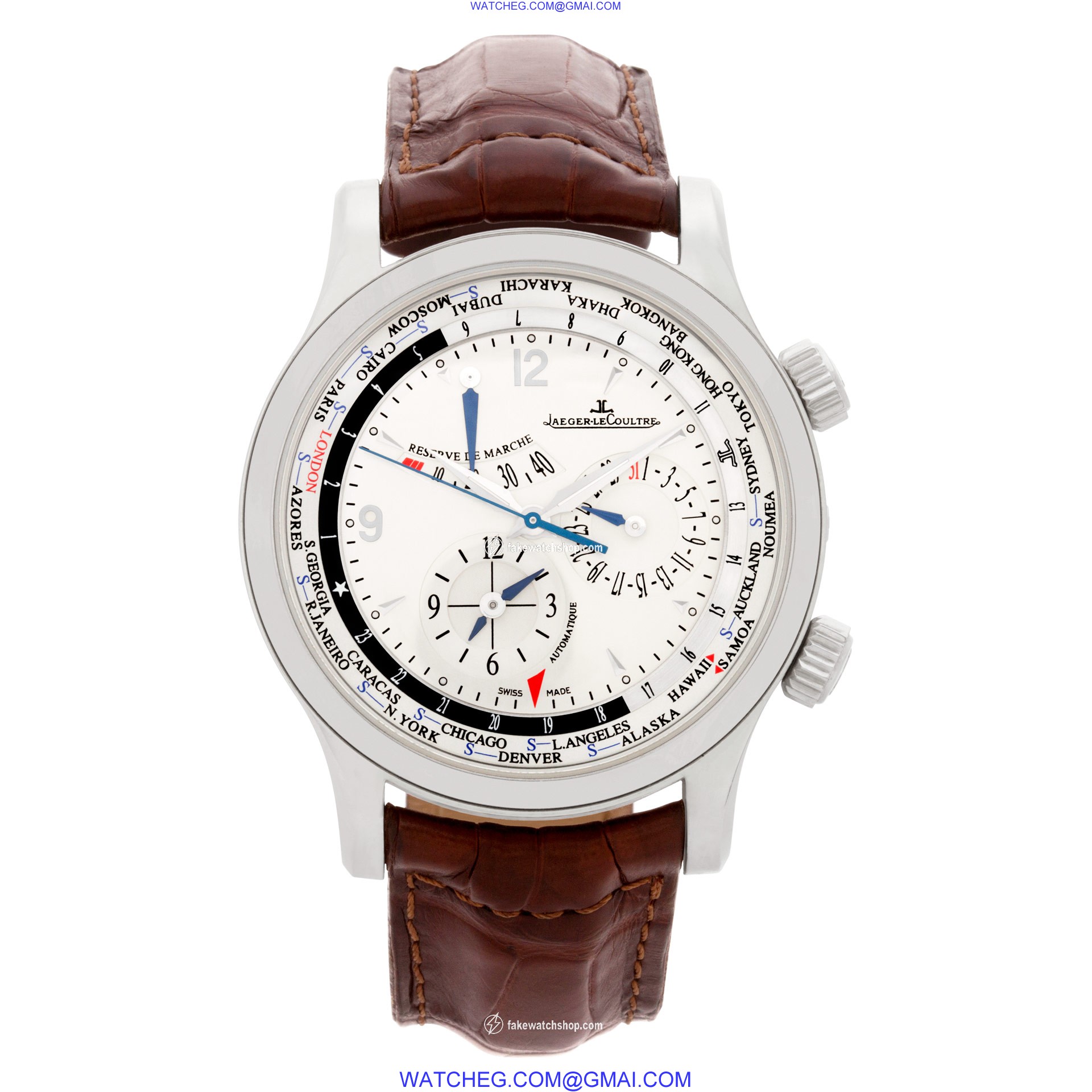 Jaeger LeCoultre Q1528420 Master World Geographic Automatic Male Stainless Steel 2