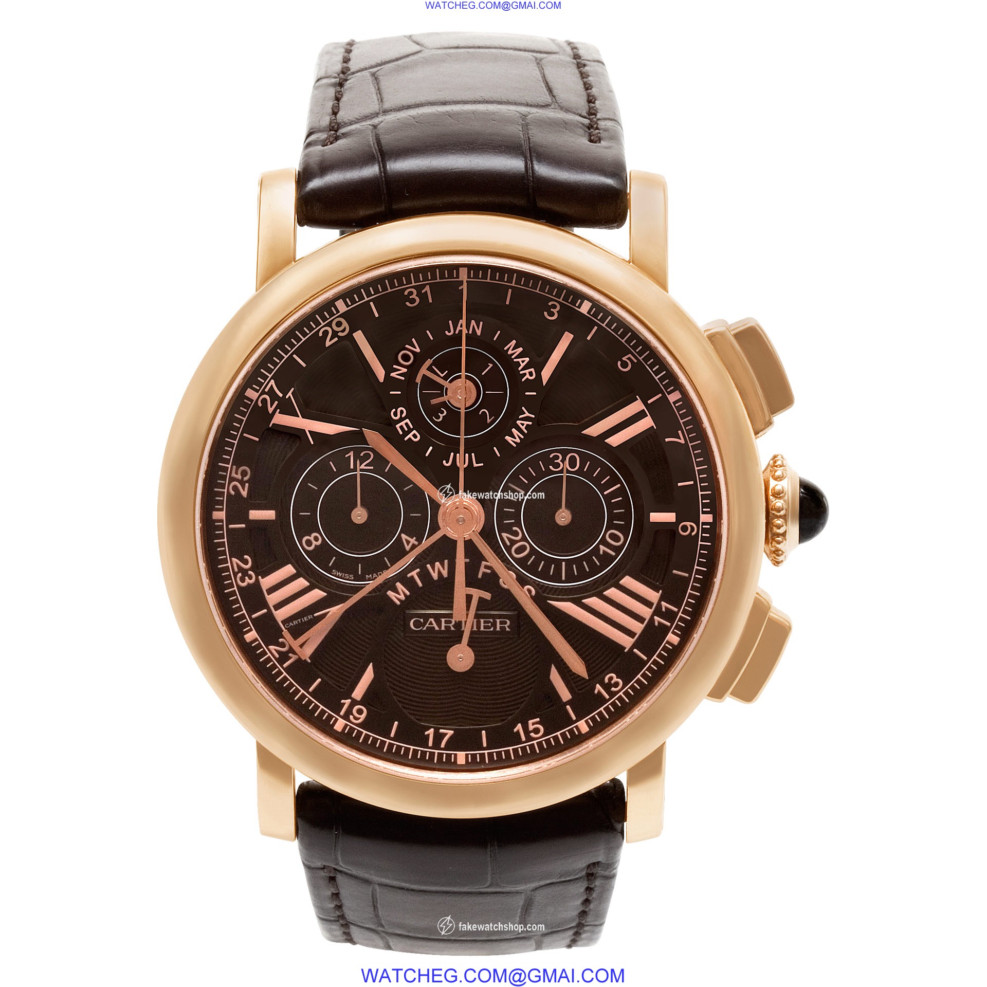 Cartier  W1556225 Rotonde Automatic Male 18k rose gold 2