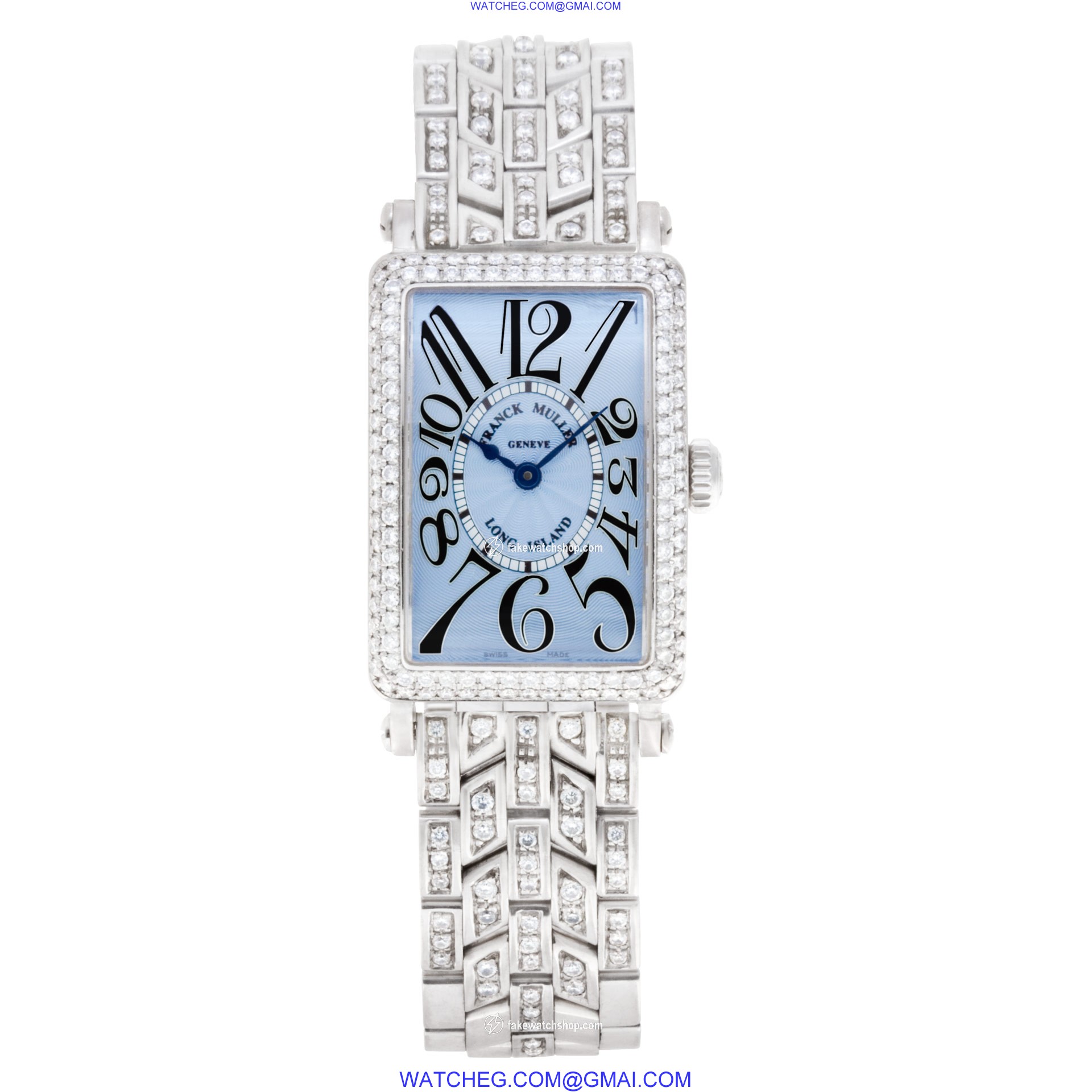 Franck Muller 900 QZ D Long Island Quartz Female 18k White Gold 2