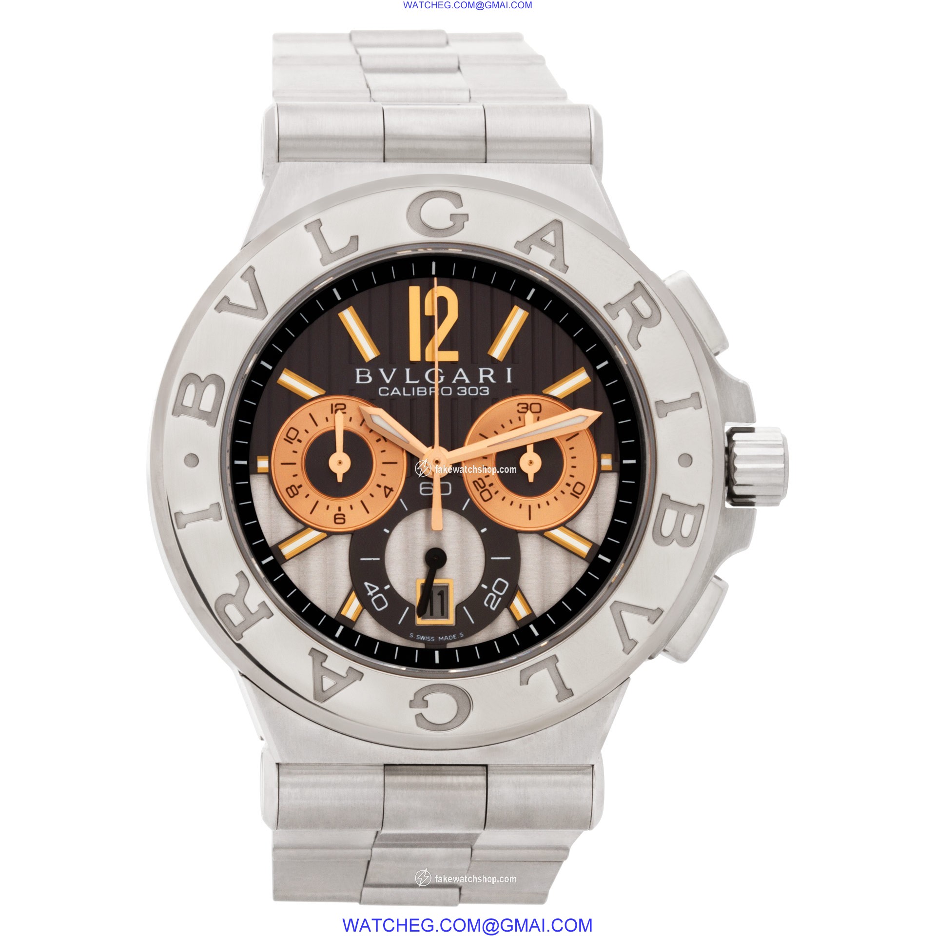 Bvlgari dg 42 swg ch Diagono Calibro 303 Automatic Male Stainless Steel 2