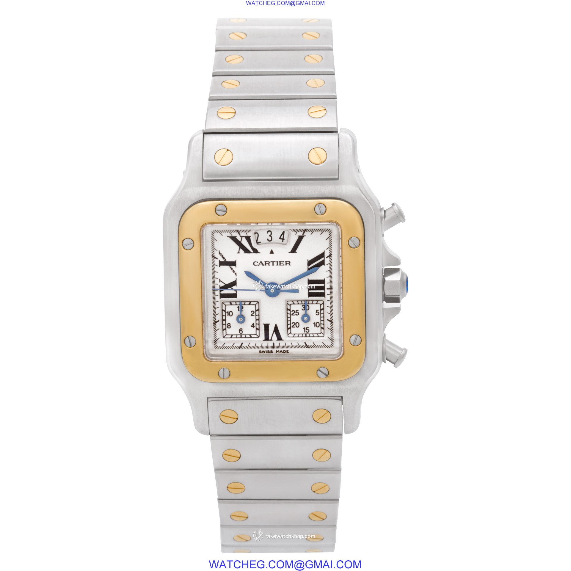 Cartier 2425 Santos Quartz Male Stainless Steel 2