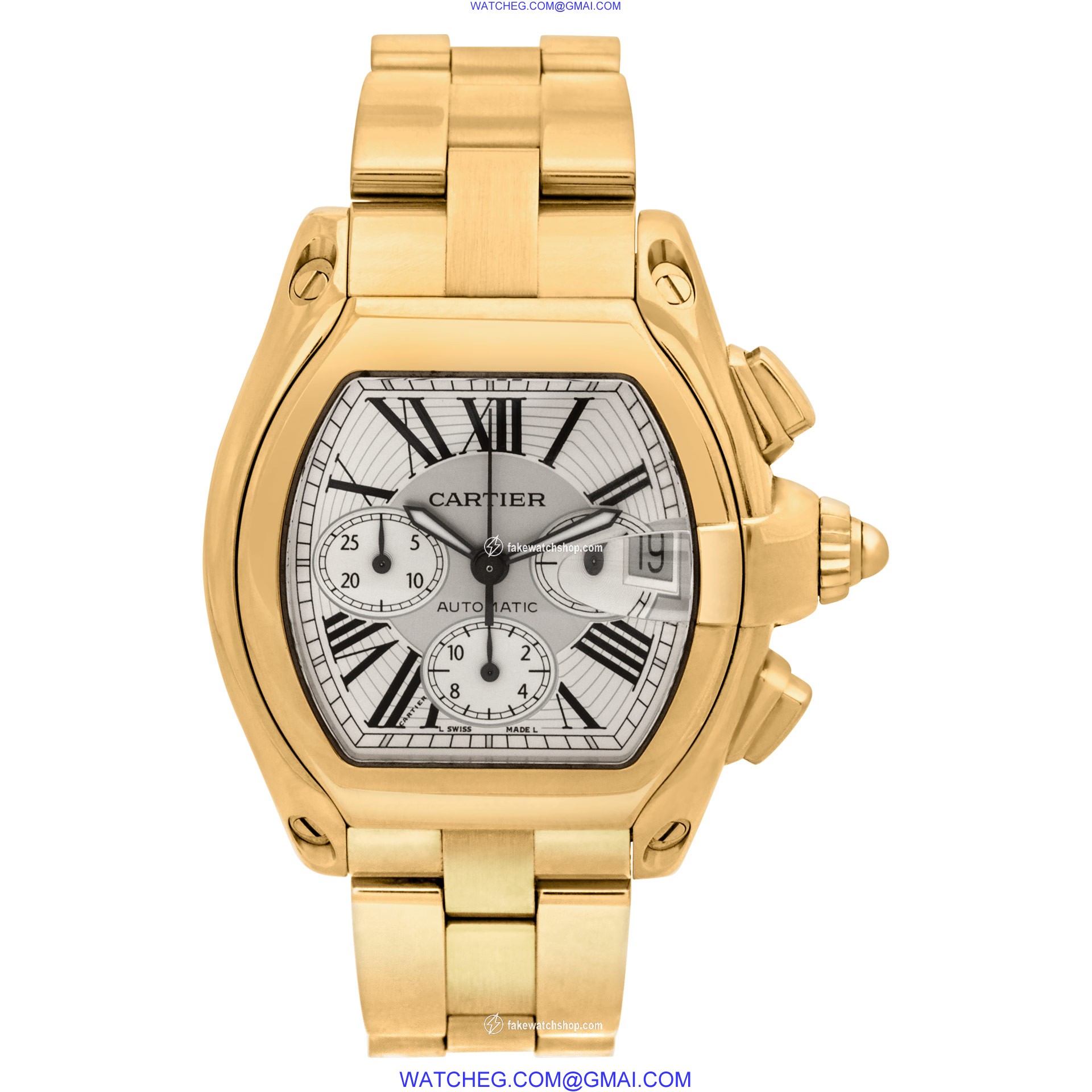 Cartier w62021y2 Roadster Automatic Unisex 18k yellow gold 2