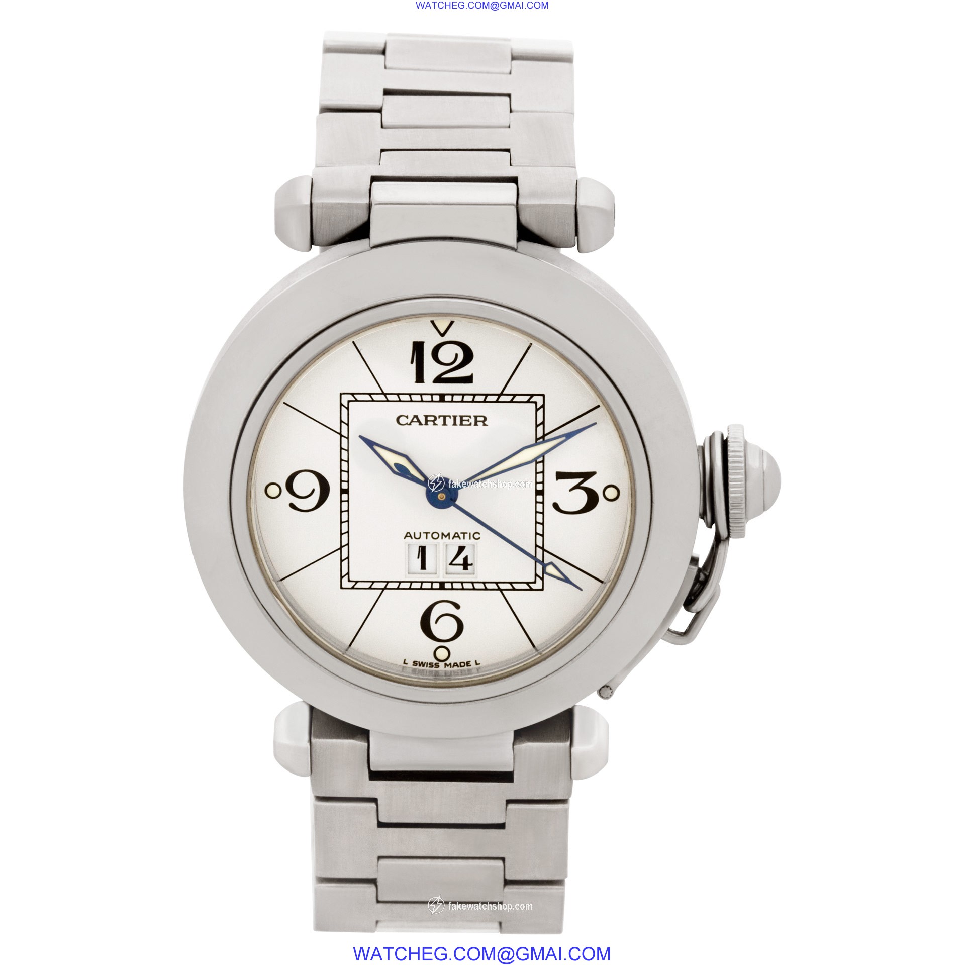 Cartier 2475 Pasha Automatic Unisex Stainless Steel 2