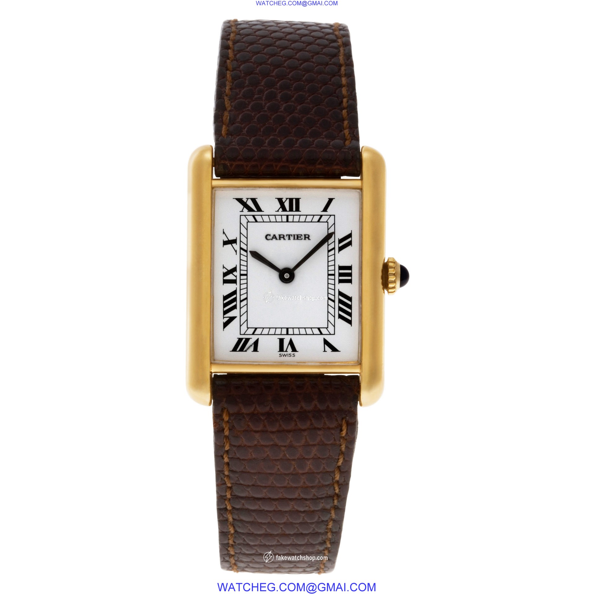 Cartier 123419 Tank Manual Female Vermeil 2