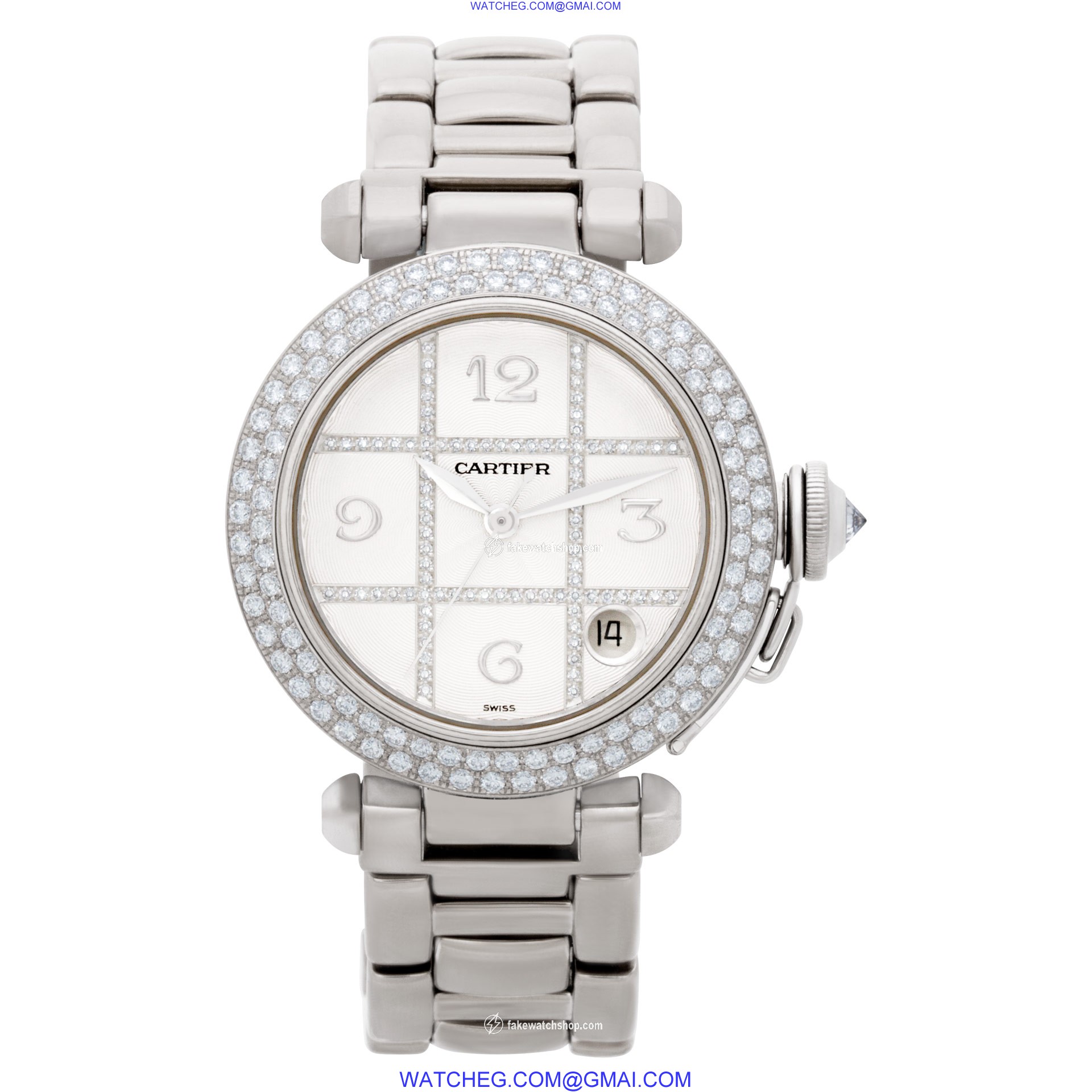Cartier 2308 Pasha Automatic Female 18k White Gold 2