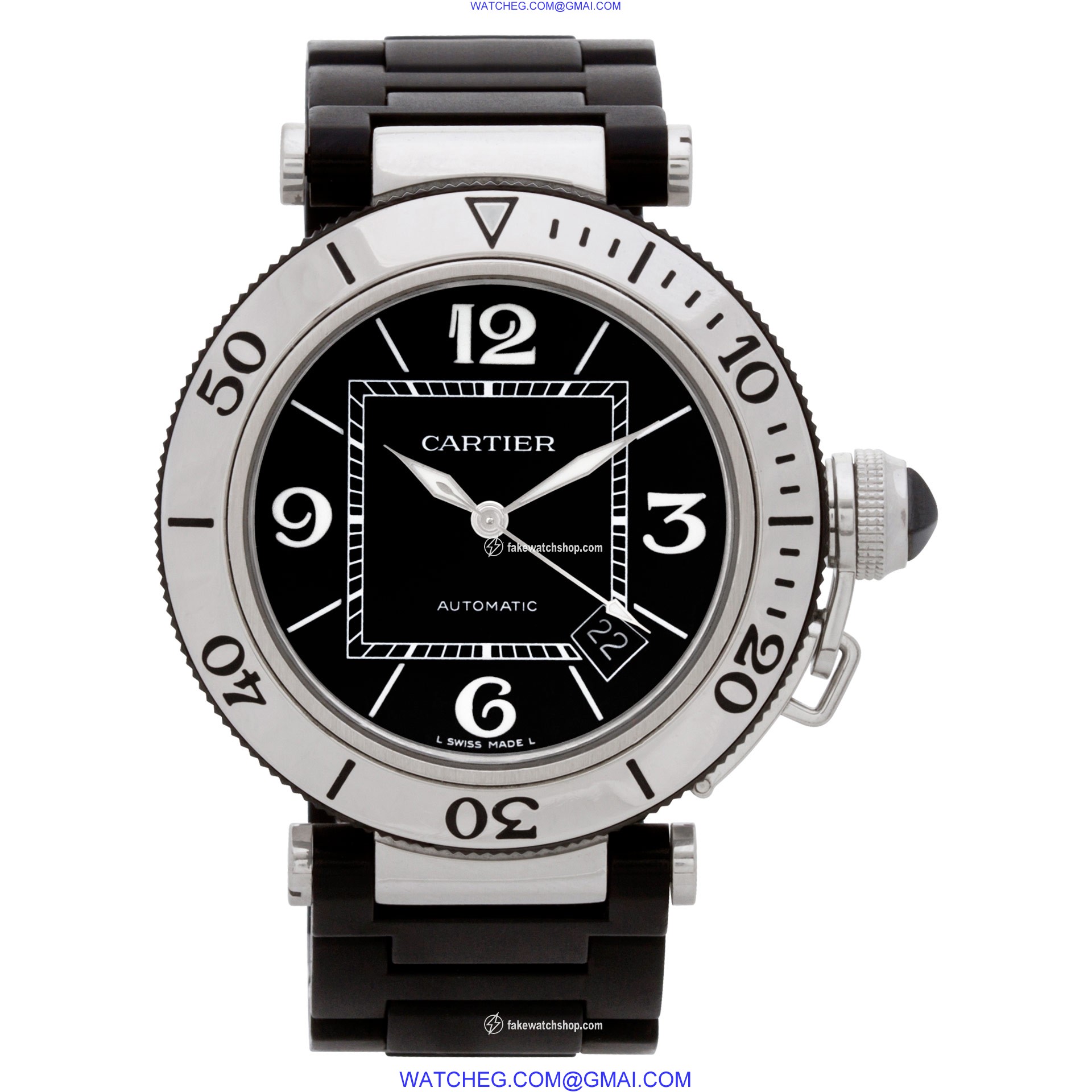Cartier w31077u2 Pasha Seatimer Automatic Male Stainless Steel 2