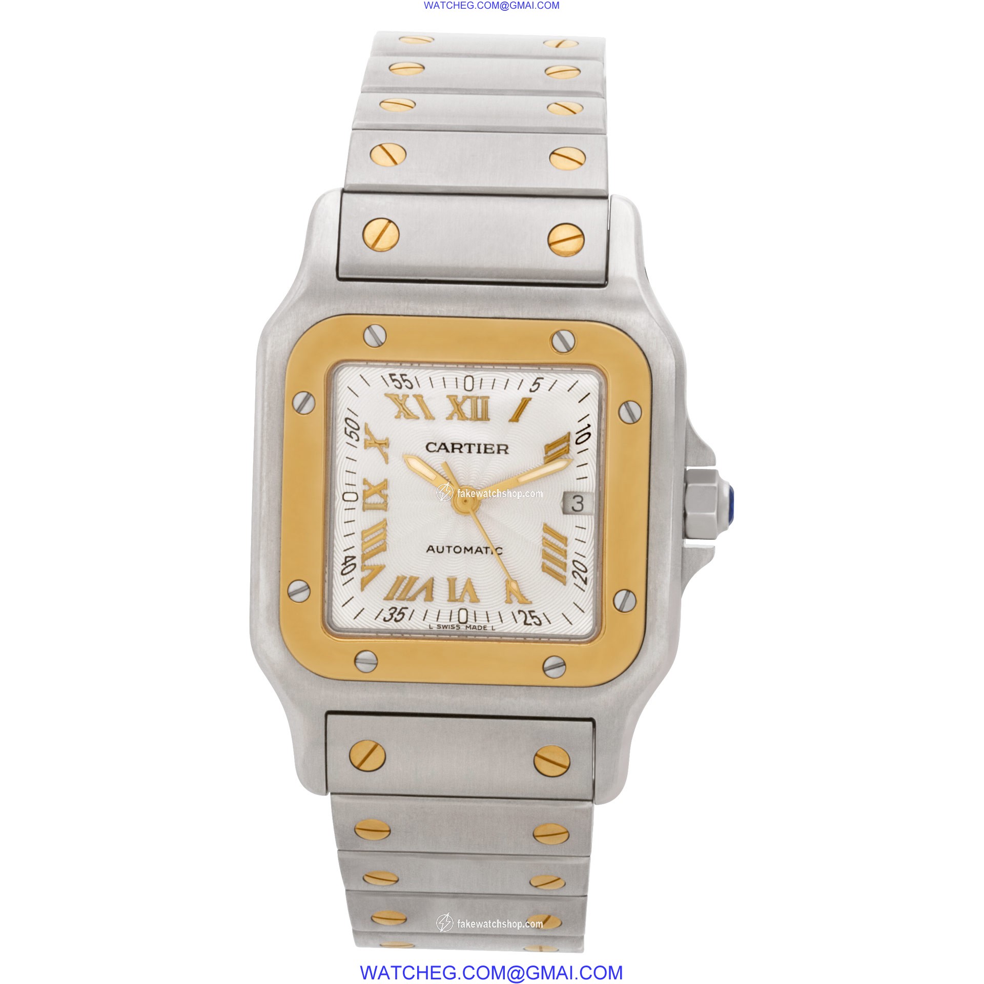 Cartier 2319 Santos Automatic Unisex 18k gold & Stainless Steel 2