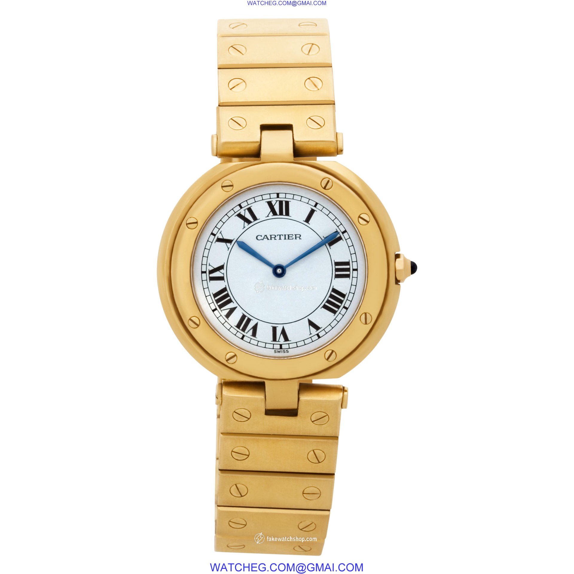 Cartier W3315 Santos Quartz Female 18k yellow gold 2
