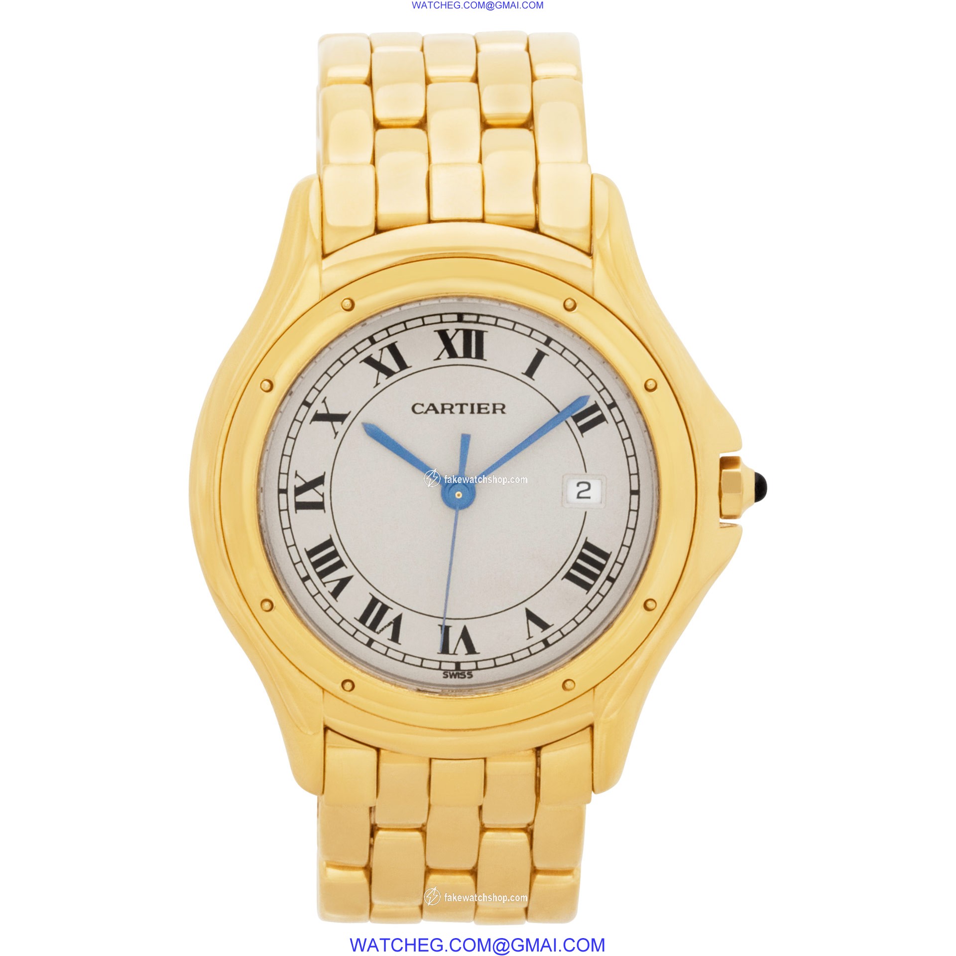 Cartier 887920 Cougar Quartz Unisex 18k yellow gold 2