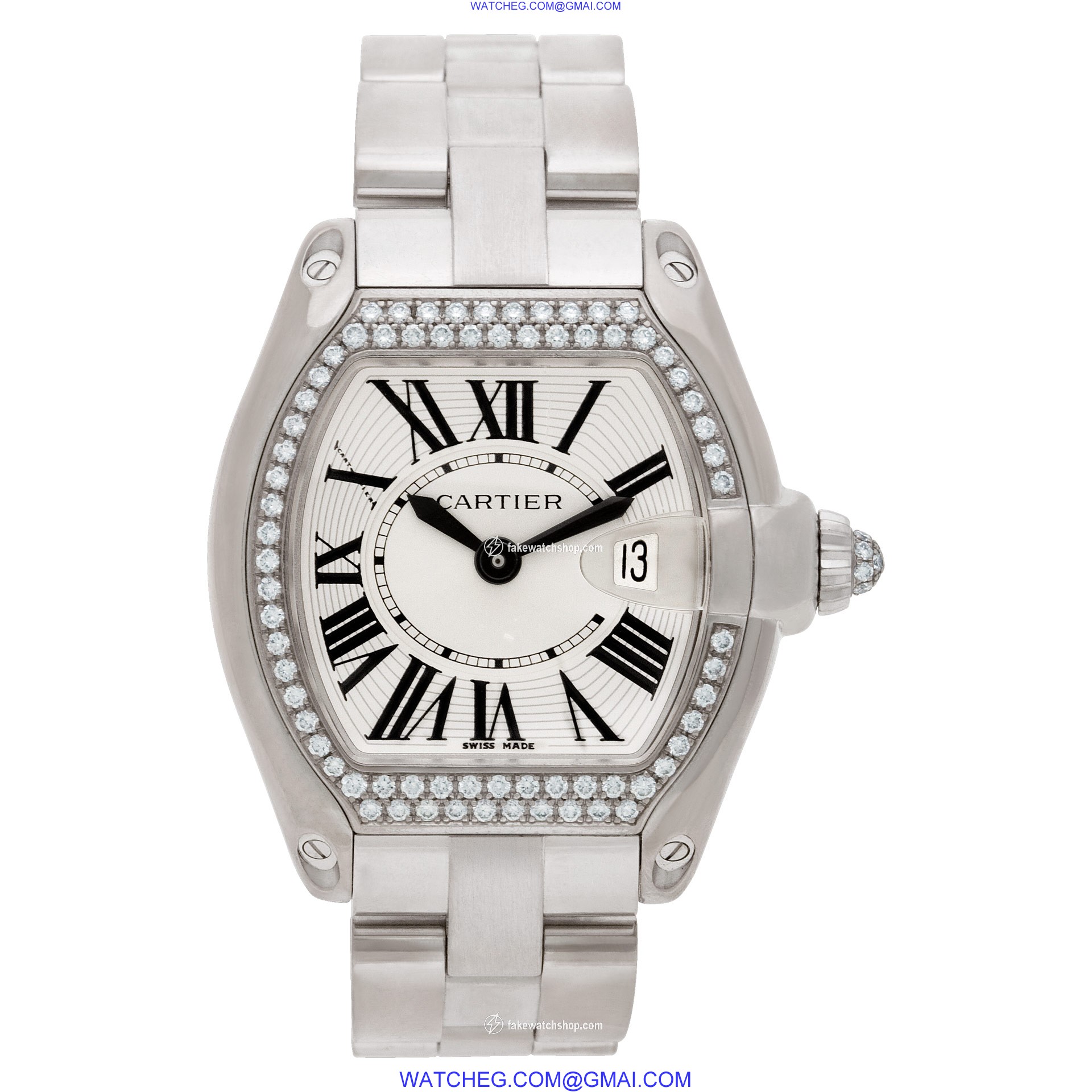 Cartier WE5002X2 Roadster Quartz Female 18k White Gold 2