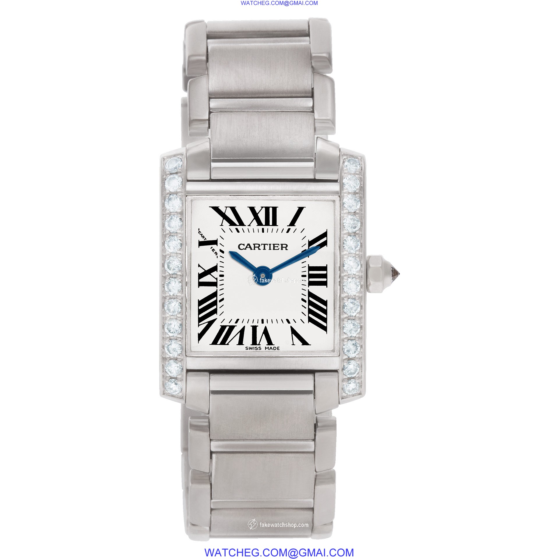 Cartier WE1002S3 Tank Francaise Quartz Female 18k White Gold 2