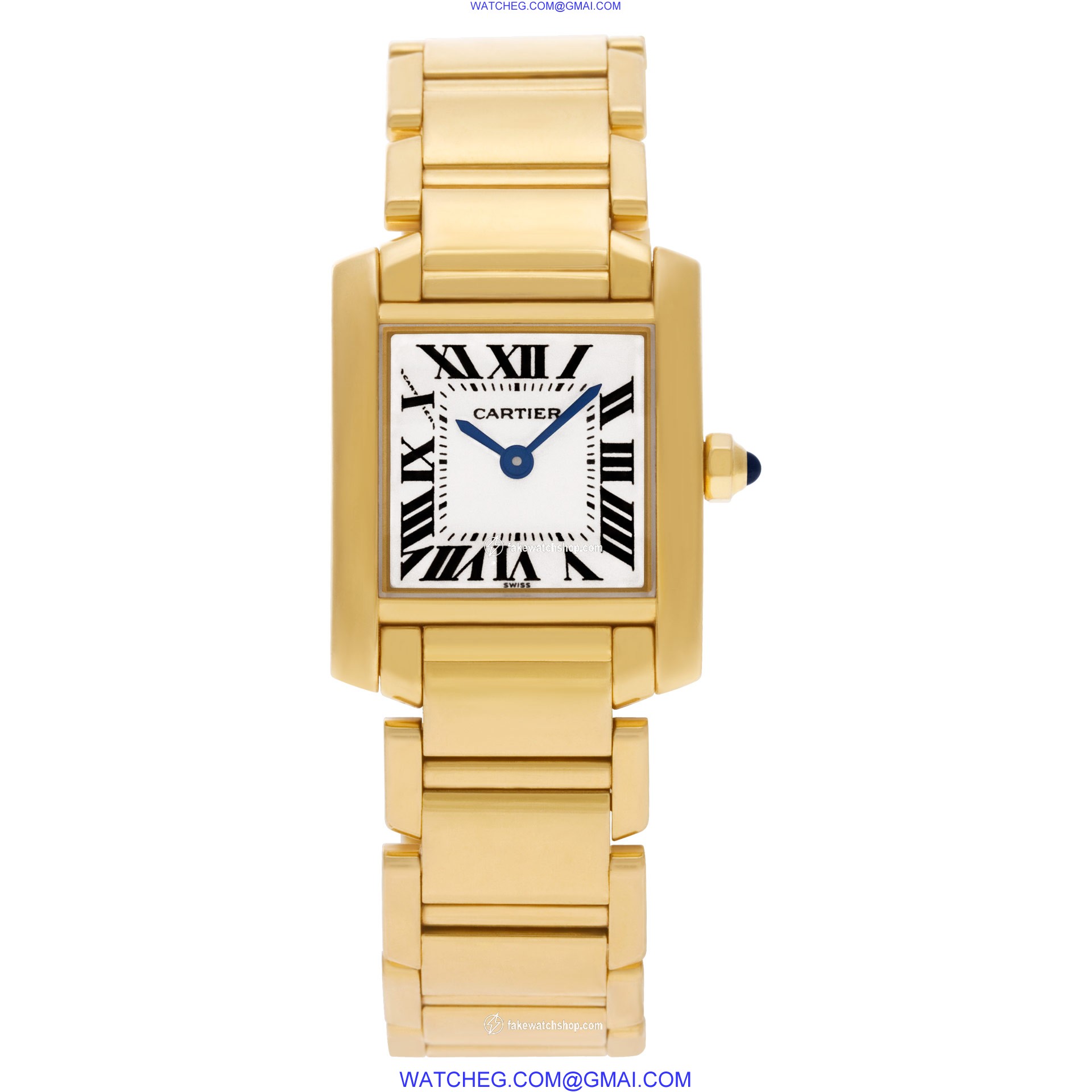 Cartier W50002N2 Tank Francaise Quartz Female 18k Yellow Gold 2