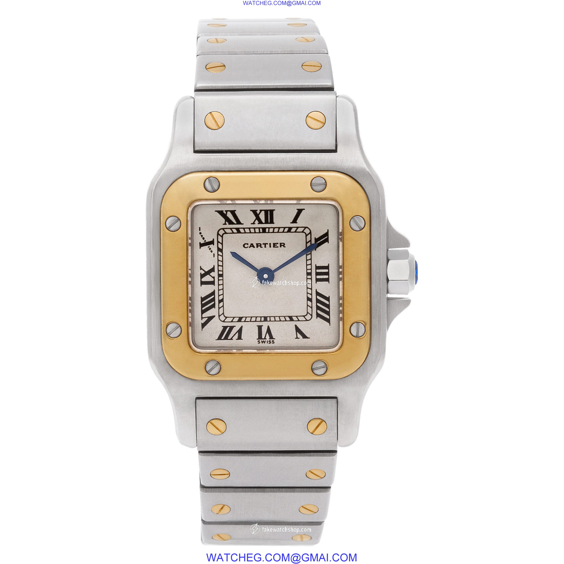 Cartier 13339 Santos Quartz Female 18k gold & Stainless Steel 2