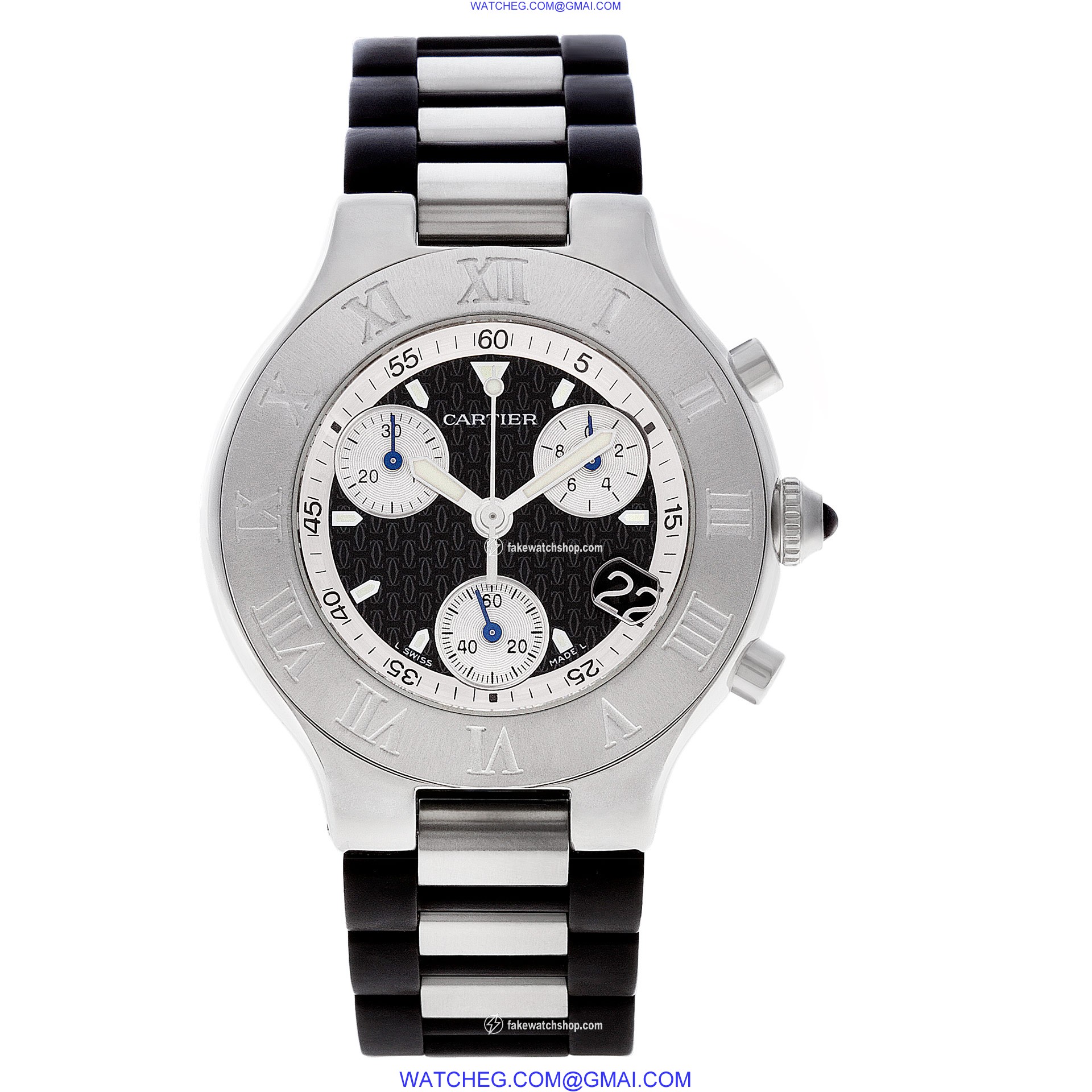 Cartier w10125u2 Chronoscaph 21 Quartz Unisex Stainless Steel 2