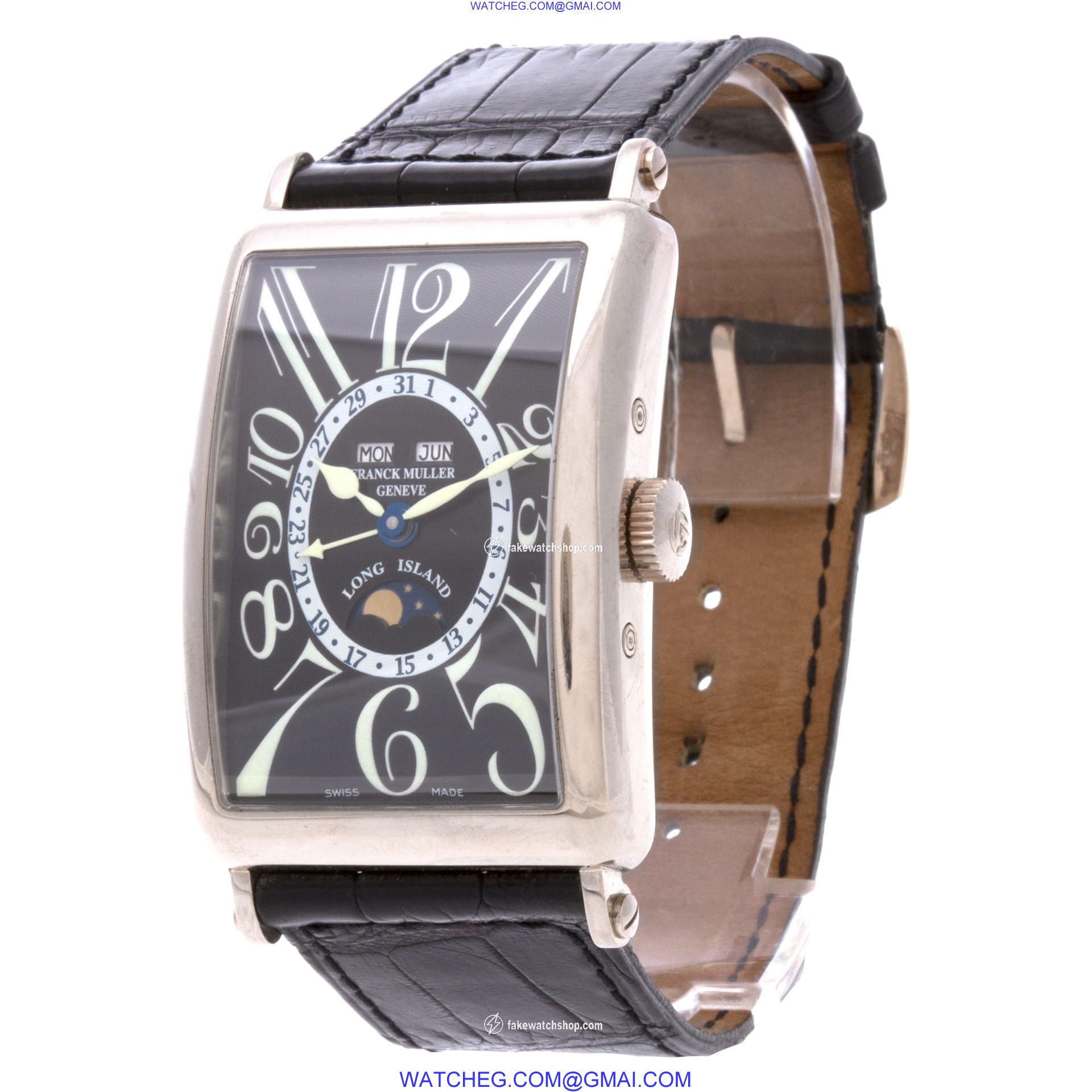 Franck Muller 1200 MC L Long Island Automatic Male 18k White Gold 2